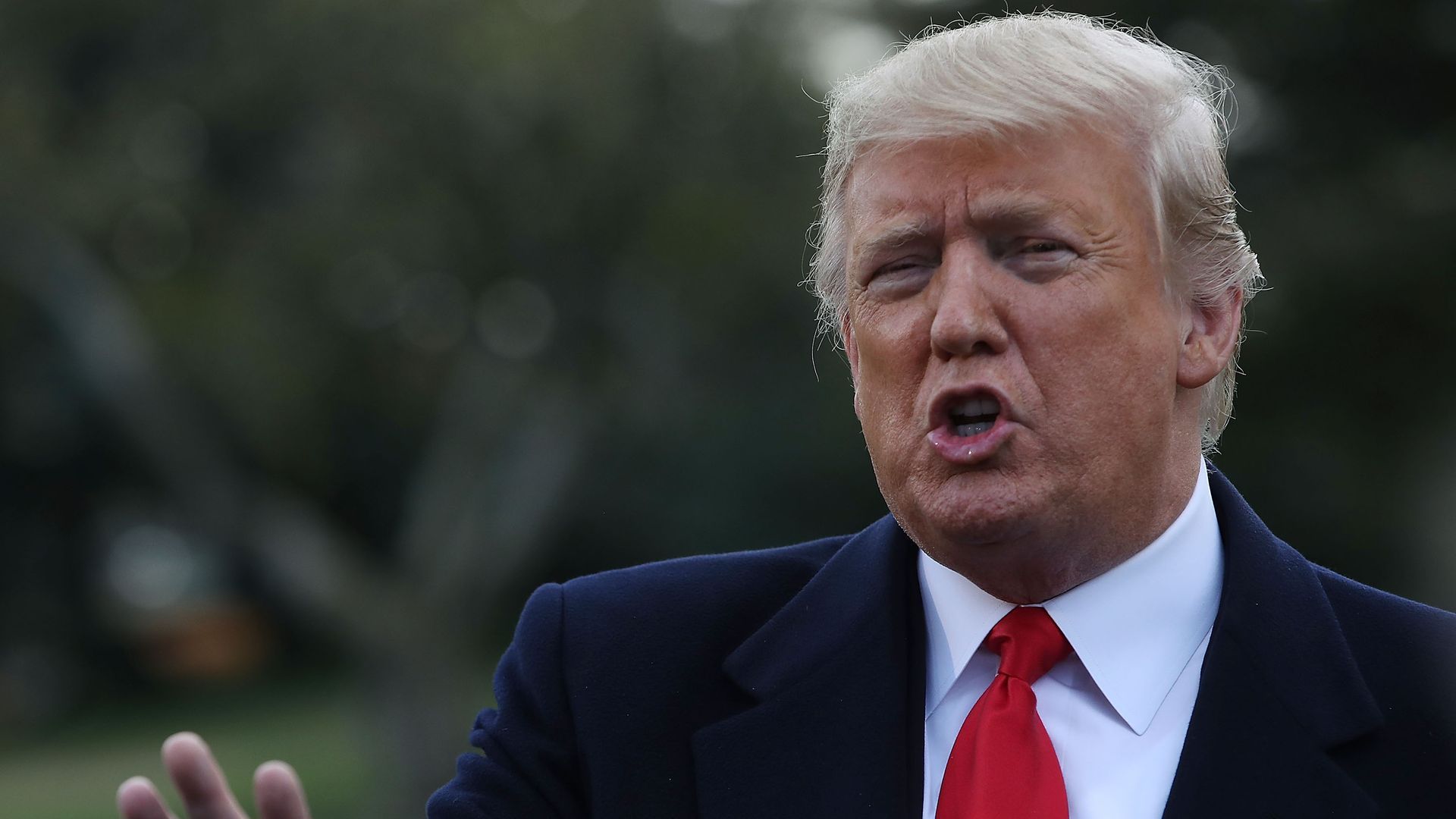 President Donald Trump speaking