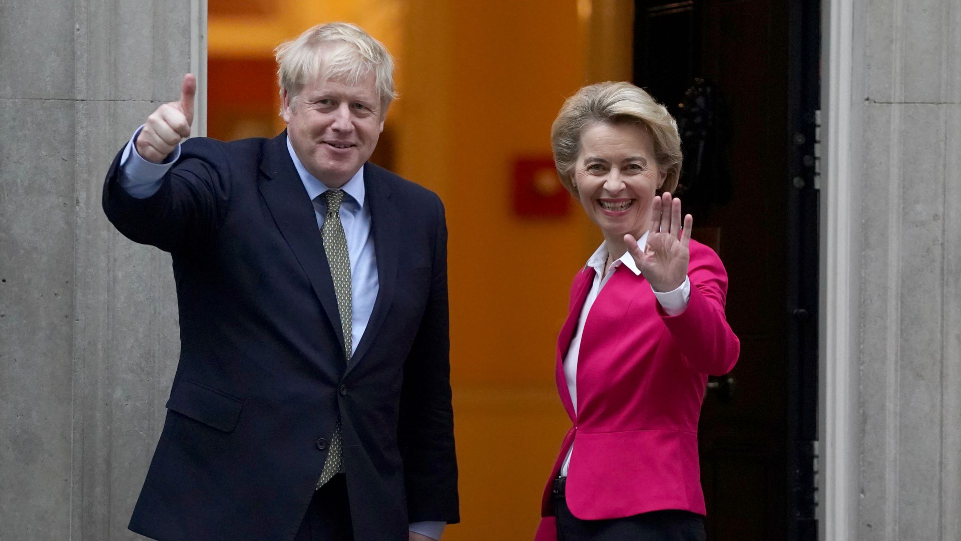 Boris Johnson and Ursula von der Leyen