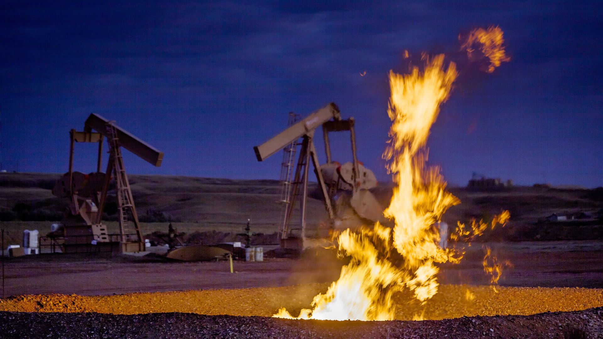 Flaring at Texas oil well