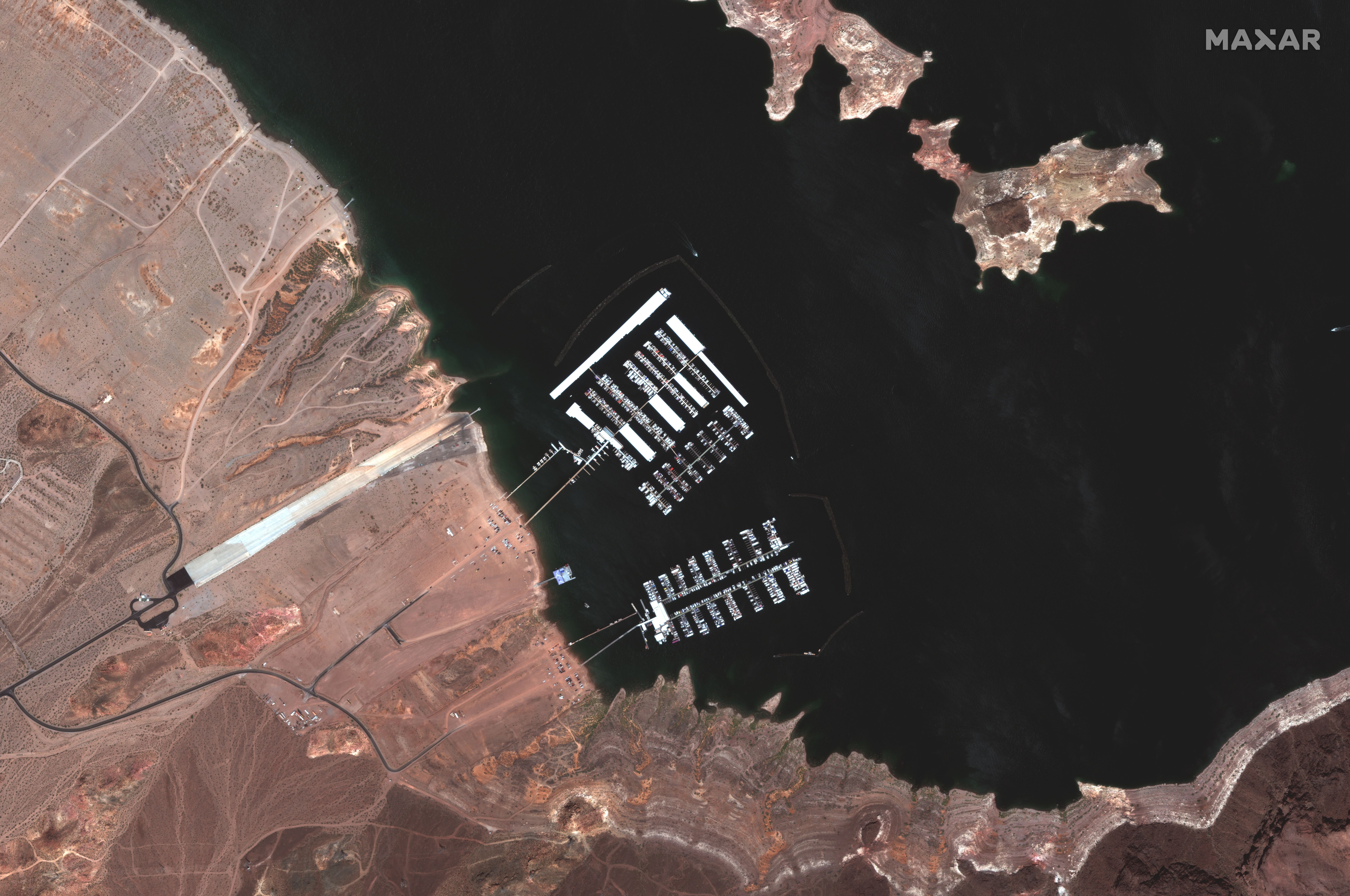 Hemenway Harbor Boat Launch at Lake Mead and Hoover Dam on May 18