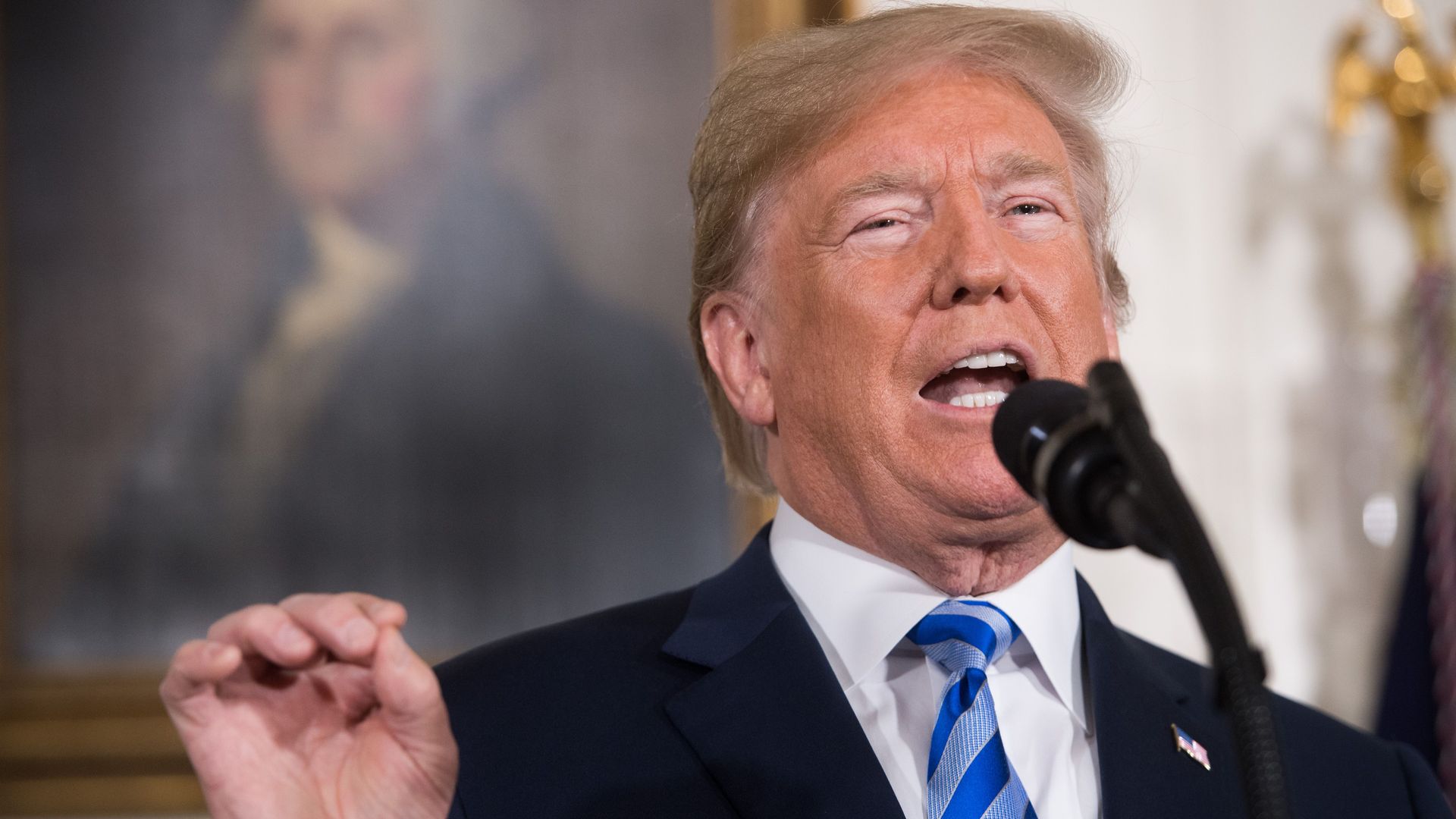 Donald Trump at White House lectern
