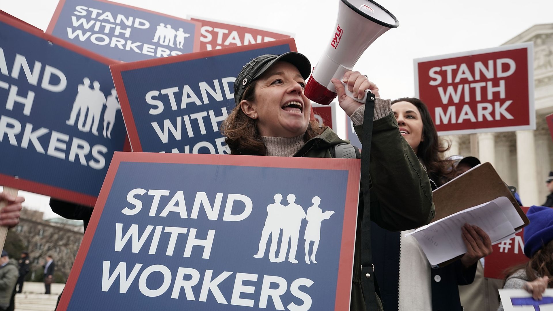 Activists outside supreme court