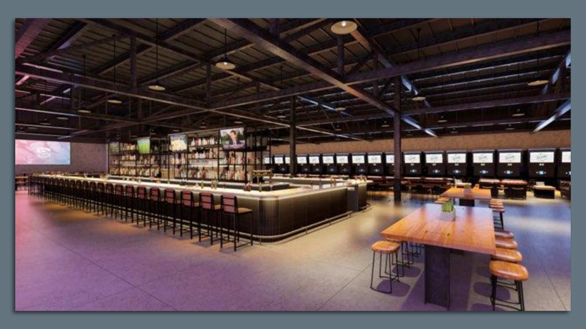 A rending of the 60-foot-long bar, the longest in Virginia. Courtesy of The Park at RVA
