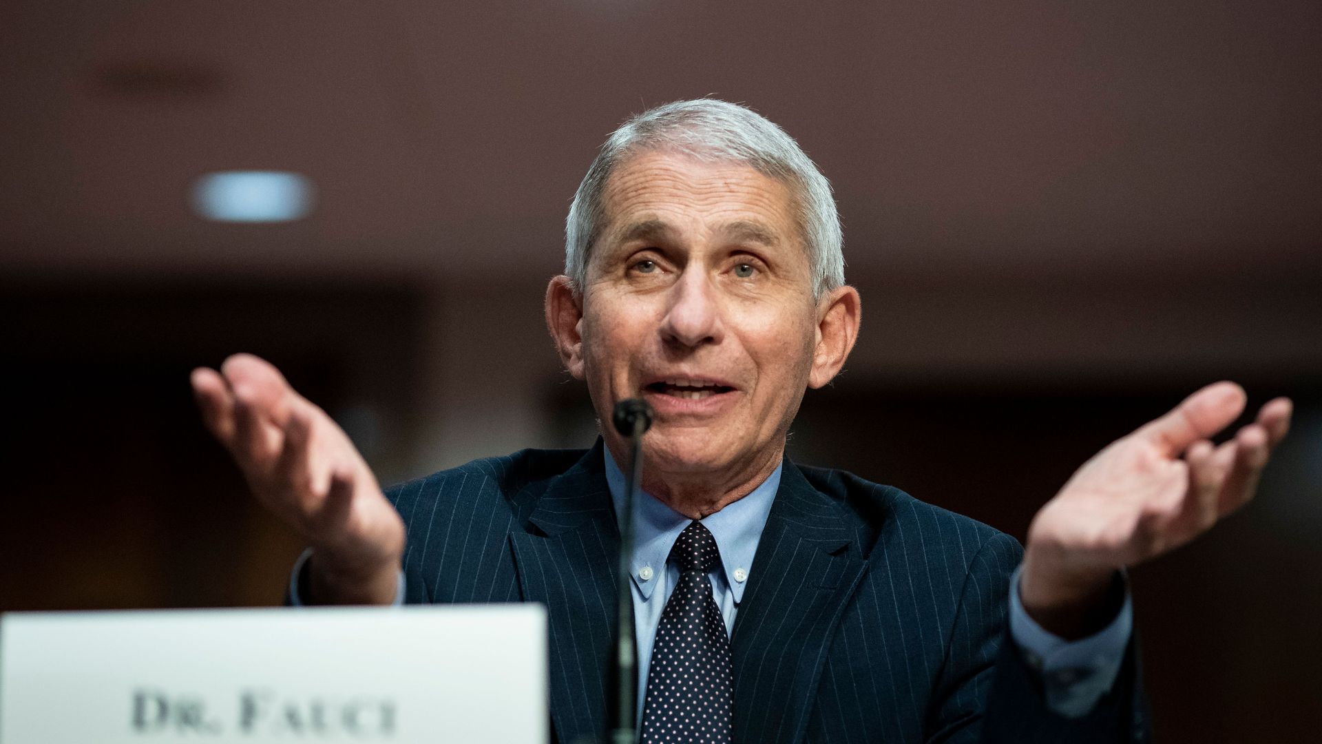 Anthony Fauci testifies at a hearing 