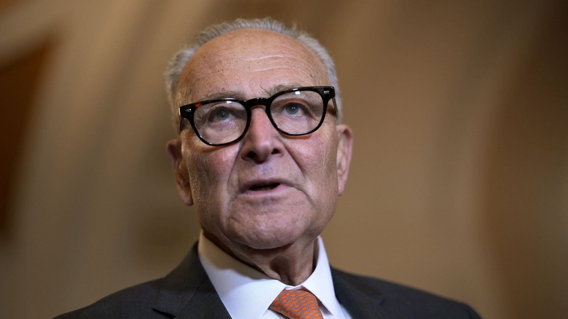 Senator Chuck Schumer at a press conference