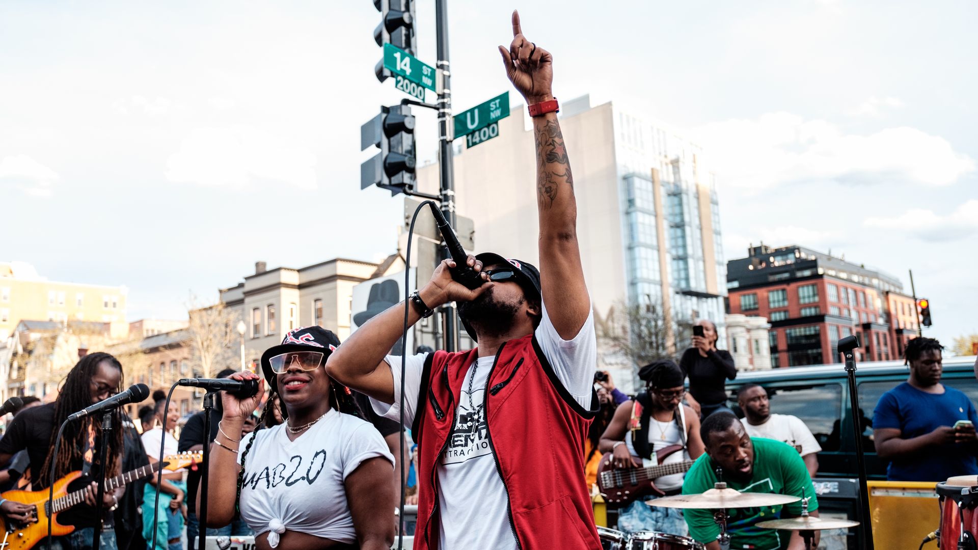 A go-go performance at U and 14th Street NW. 