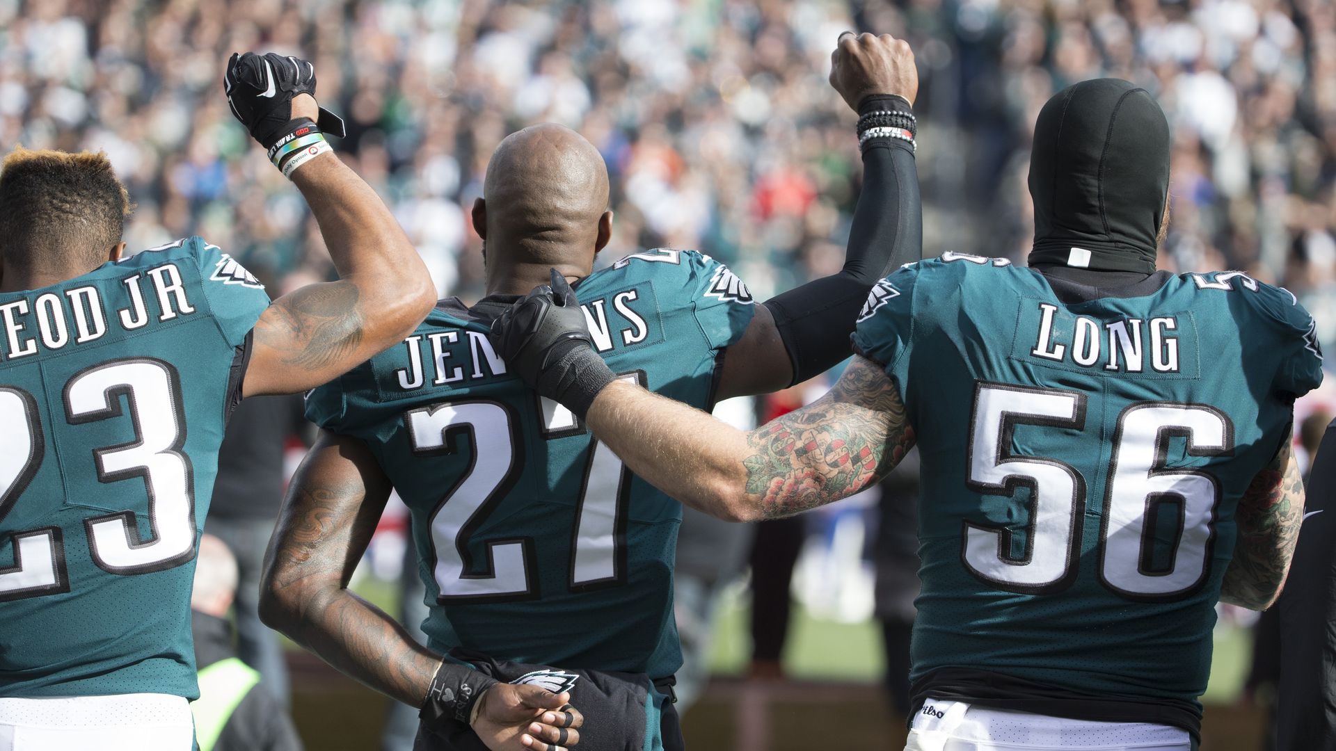 Malcolm Jenkins, Chris Long, Torrey Smith of Eagles to skip Trump