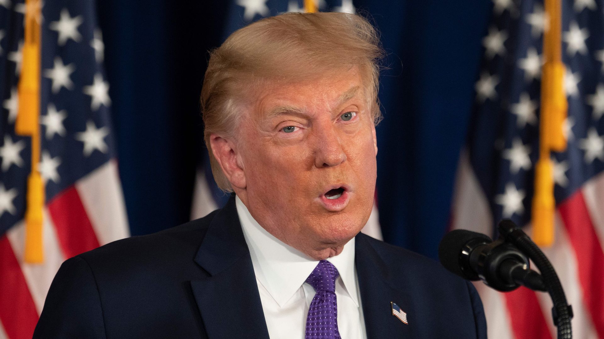 Trump speaking on Aug. 15.