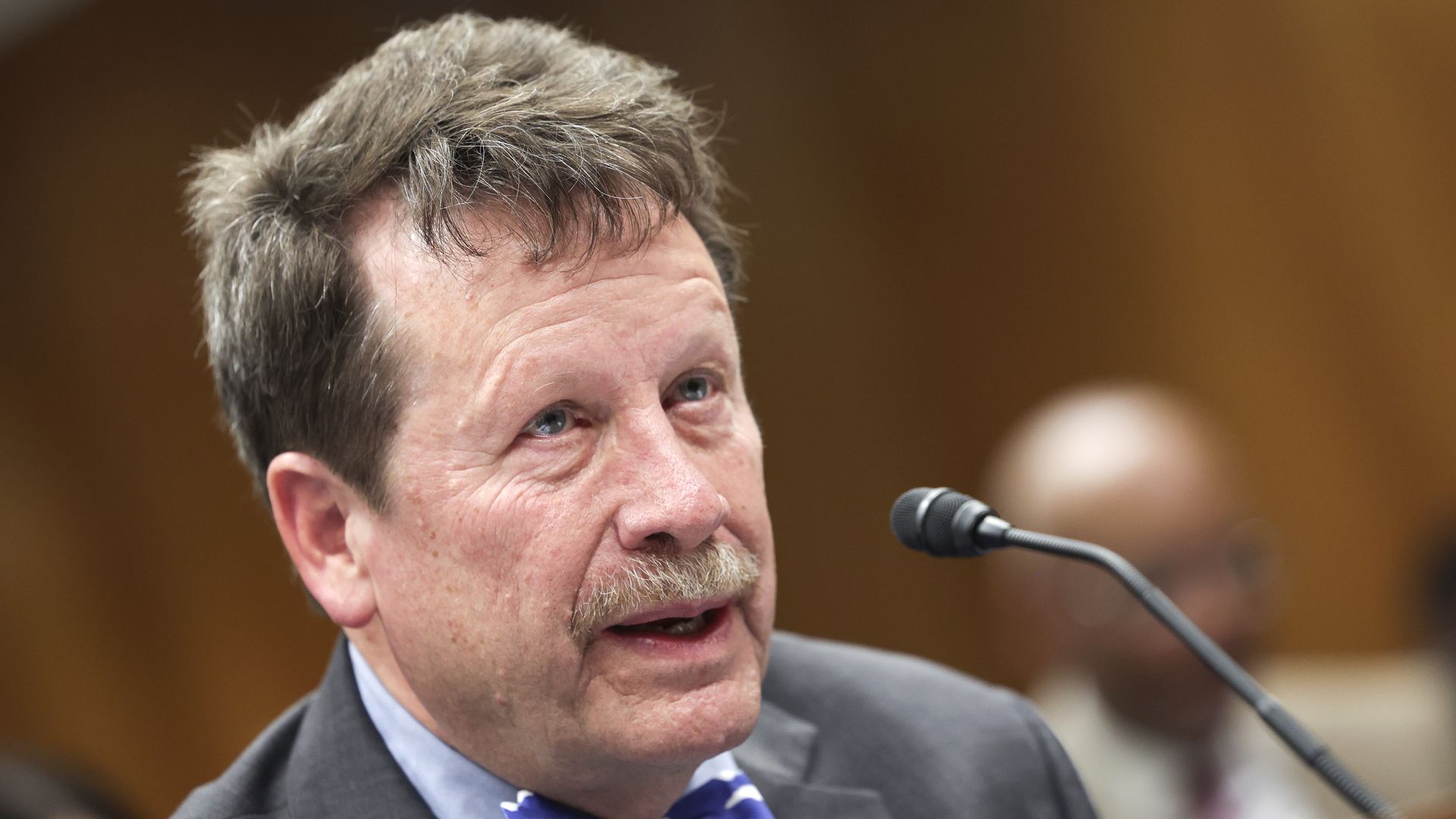 Food and Drug Administration (FDA) Commissioner Robert Califf testifies during a Senate hearing on Capitol Hill, April 28, 2022 in Washington, DC.