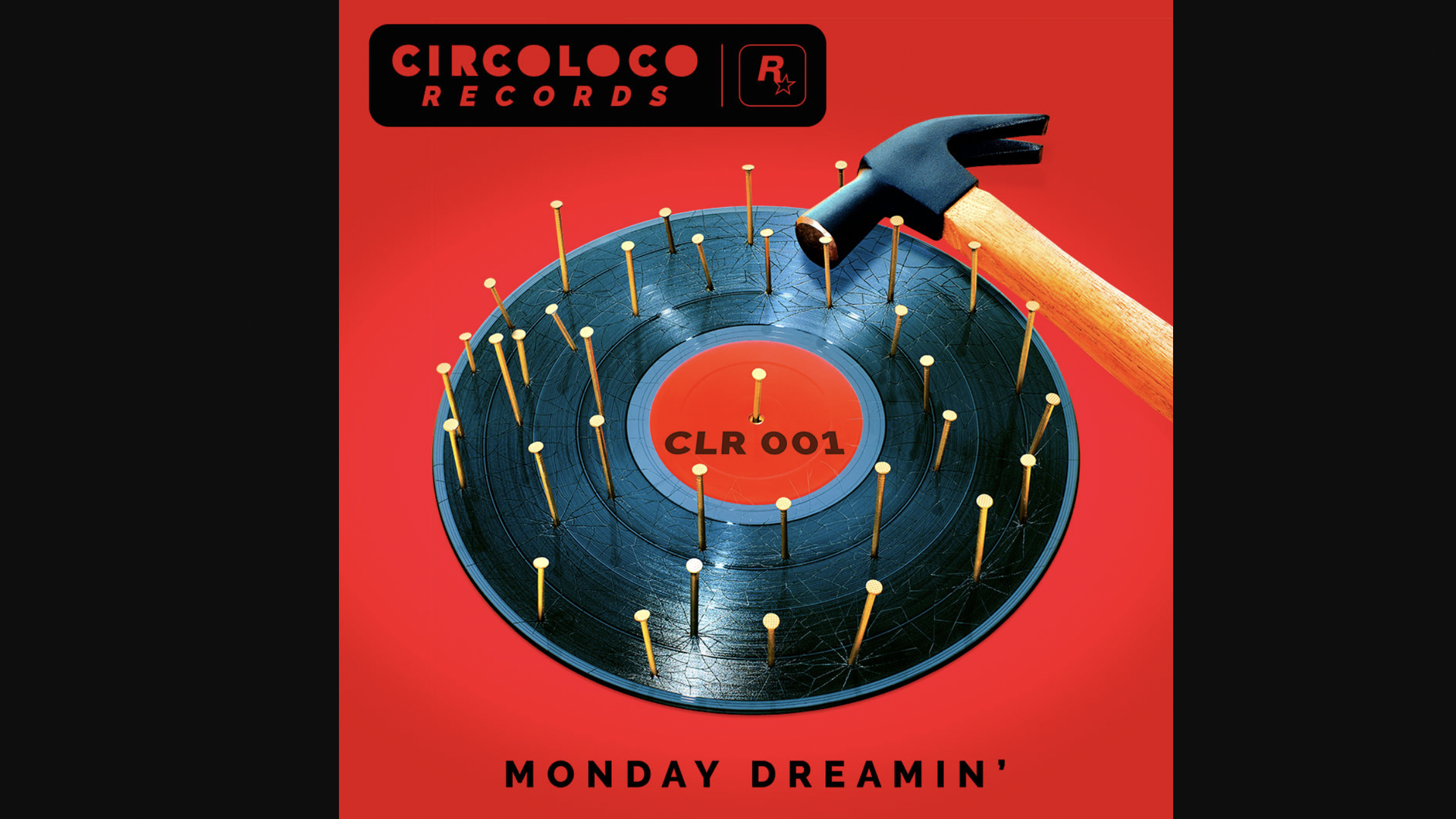 A red and black logo fro Rockstar's new record label.