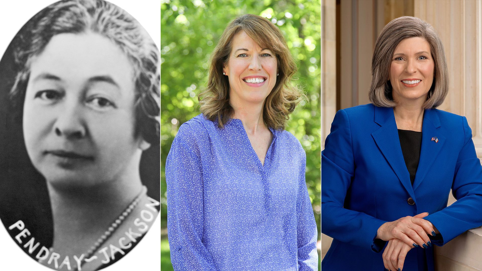 Carolyn Campbell Pendray, Rep. Cindy Axe and Sen. Joni Ernst.