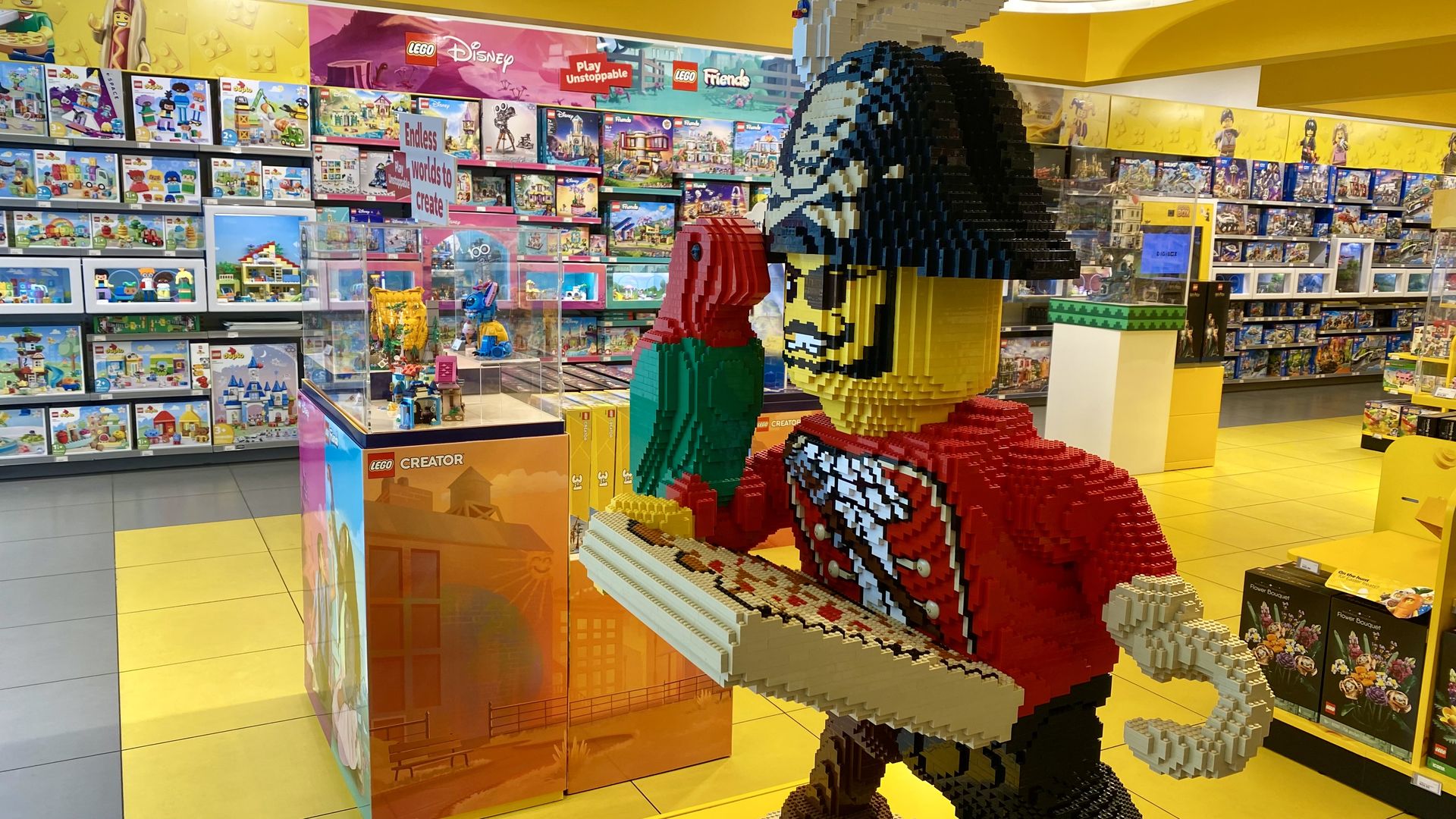 Lego statue at The Lego Store in Brandon