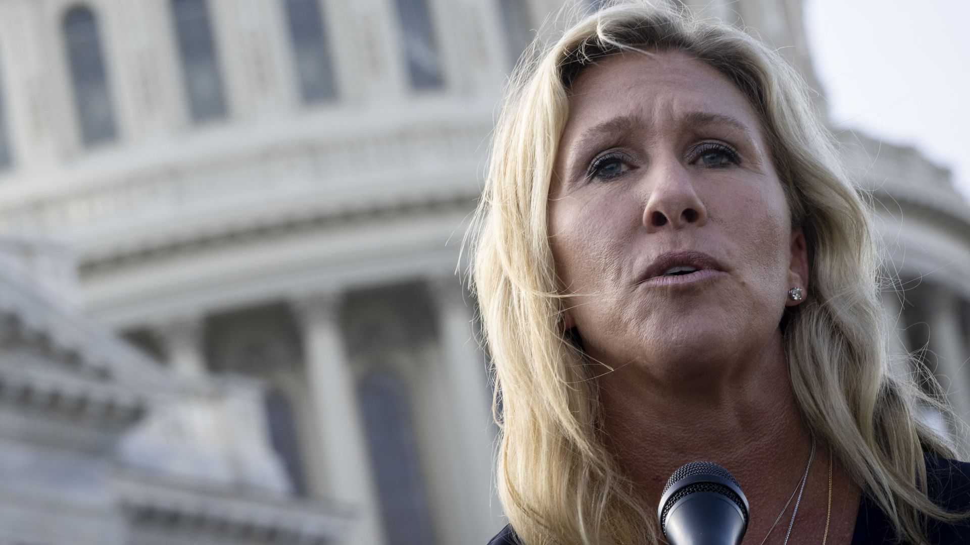 Rep. Marjorie Taylor Greene at the U.S. Capitol in June. Photo: Drew Angerer/Getty Images