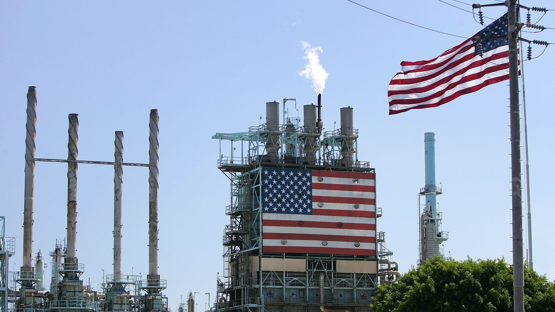 A BP oil refinery in California.