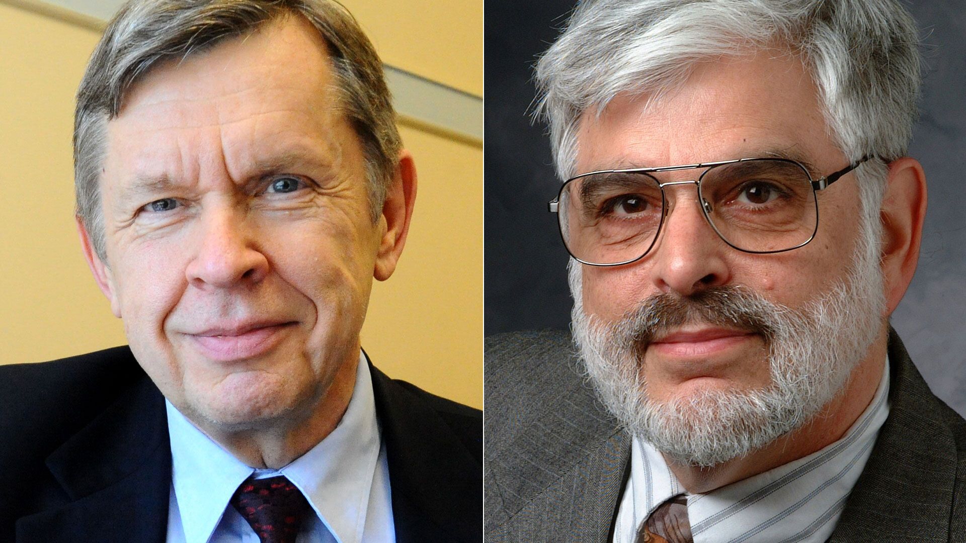 Turing award winners Alfred Aho (left) and Jeffrey Ullman (right)