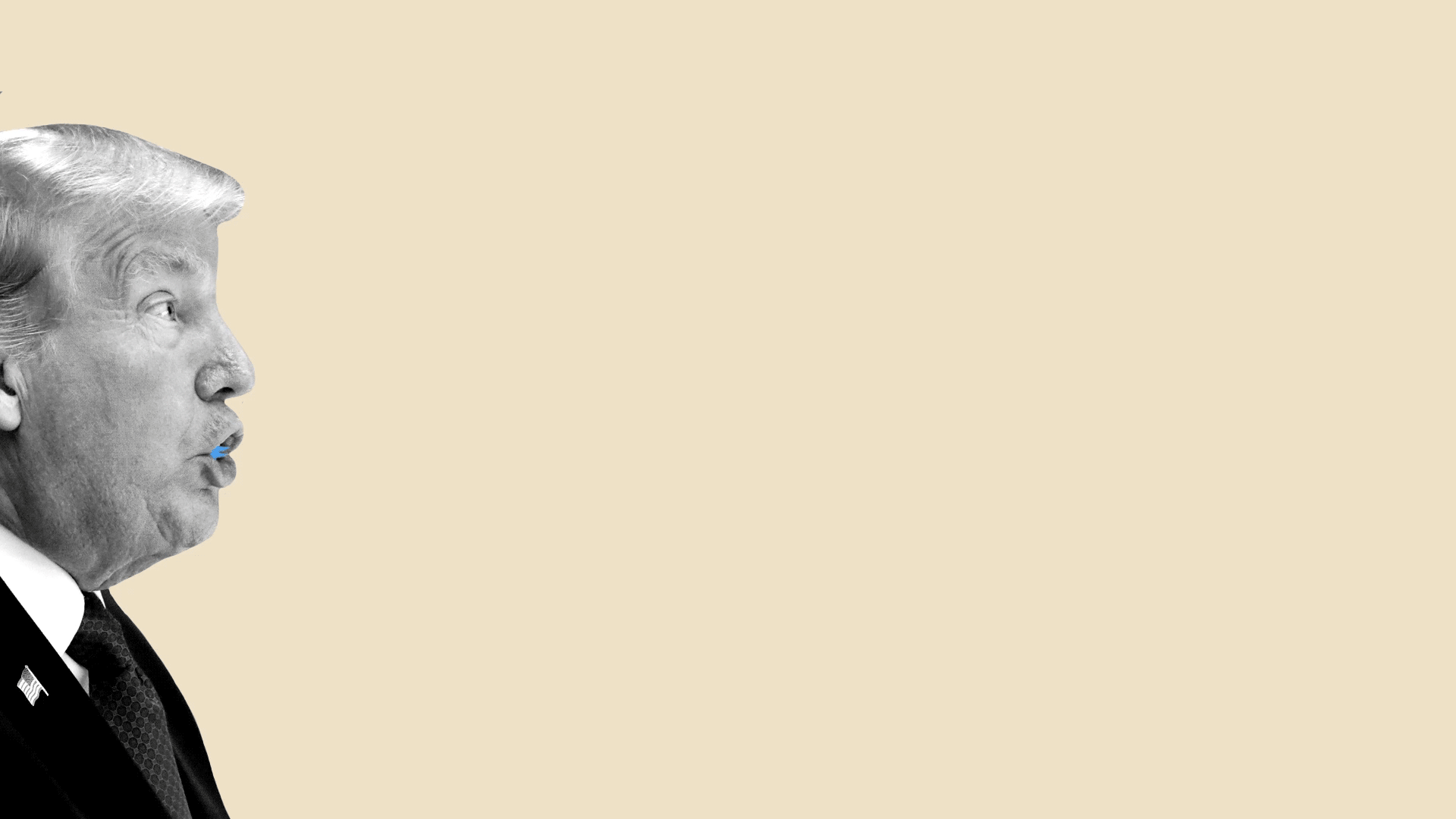 illustration of trump spittin gout twitter logo