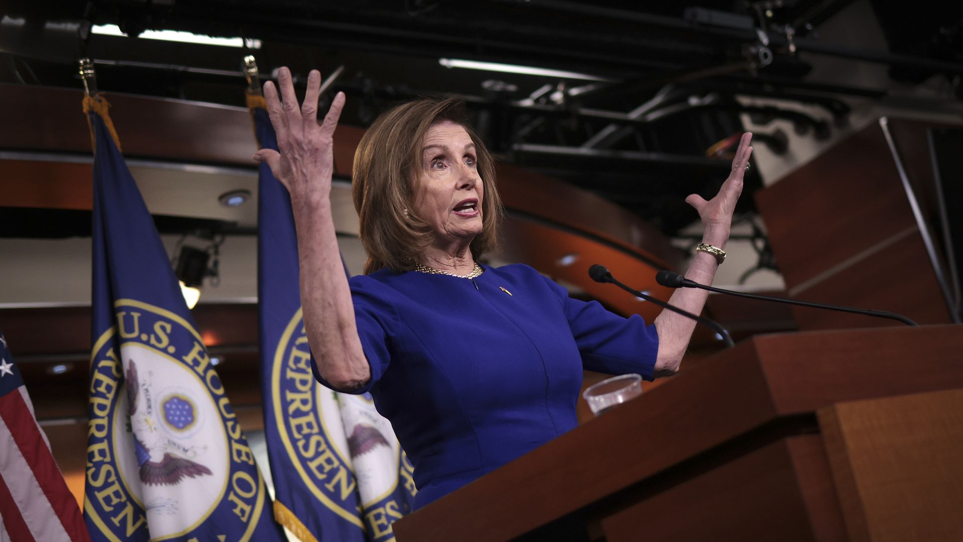 U.S. Speaker of the House Nancy Pelosi (D-CA) answers questions during her weekly press conference at the U.S. Capitol on March 31, 2022 in Washington, D.C.