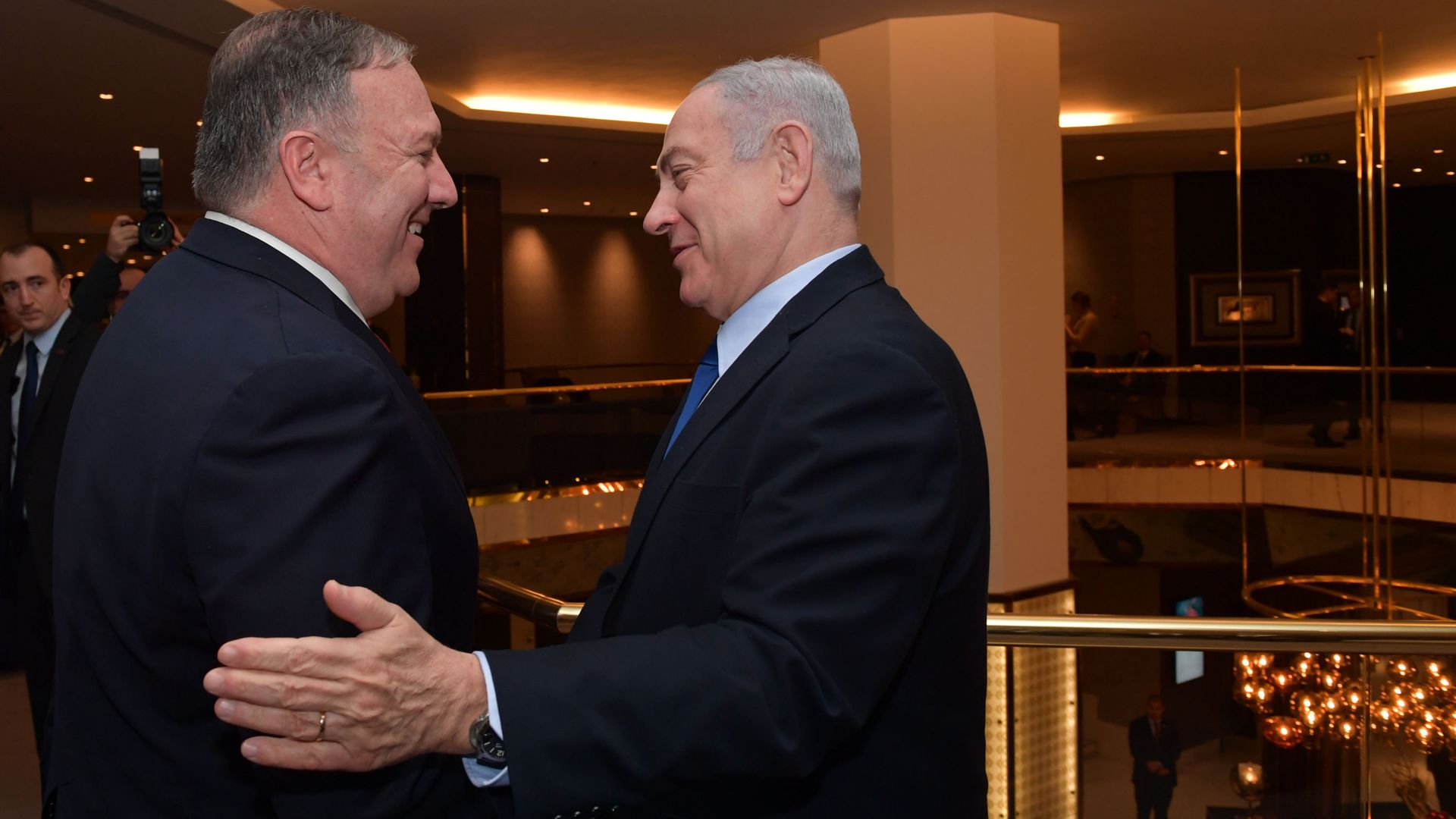 Benjamin Netanyahu and Mike Pompeo