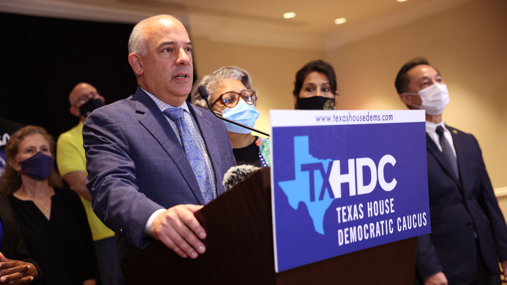 Group of Texas Democrats give a press conference