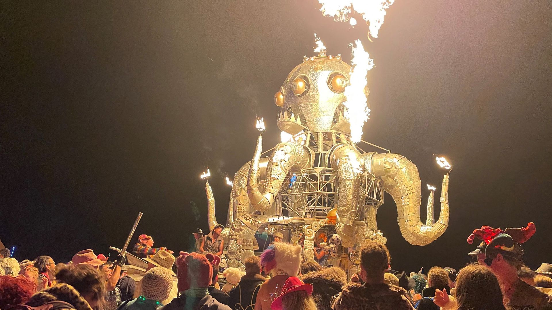 fire coming out of a structure