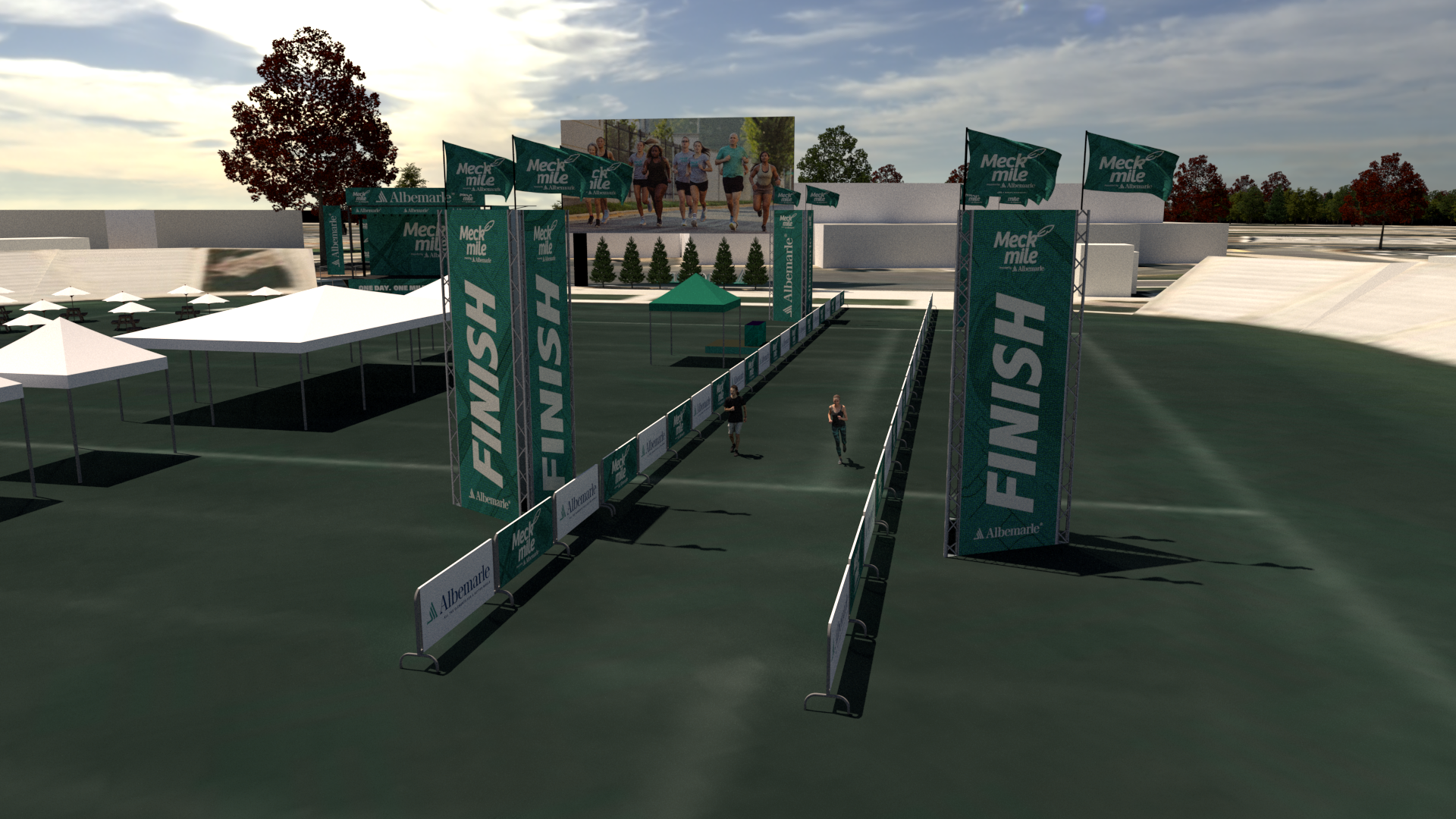 Meck Mile course rendering. Rendering: Courtesy of Charlotte Sports Foundation