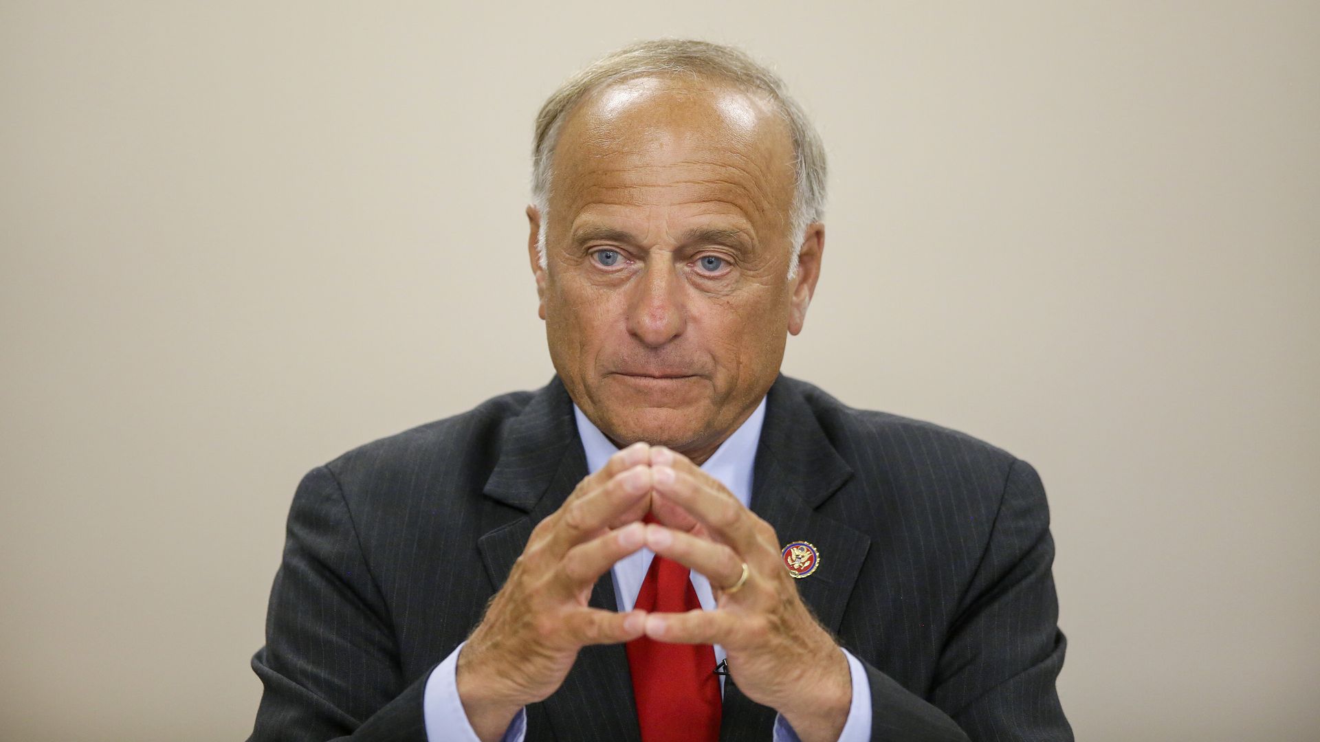 U.S. Rep. Steve King (R-IA) speaks during a town hall meeting