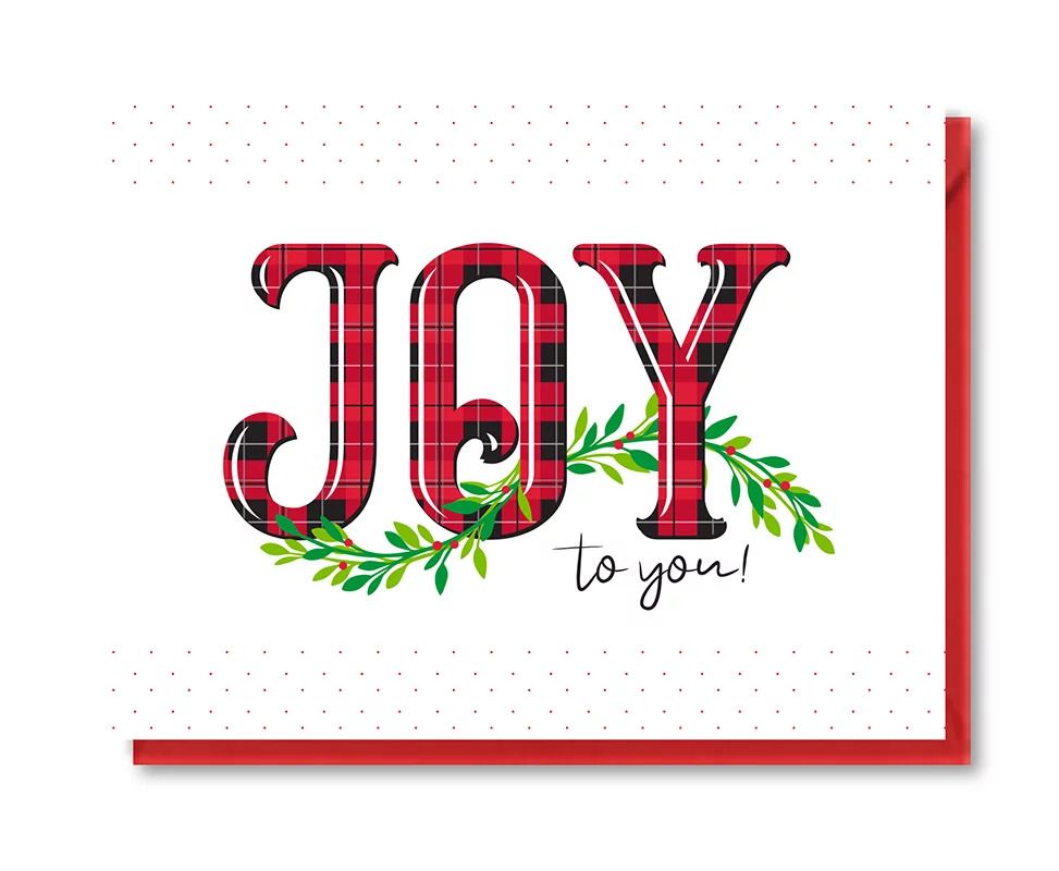 holiday card that says joy to you