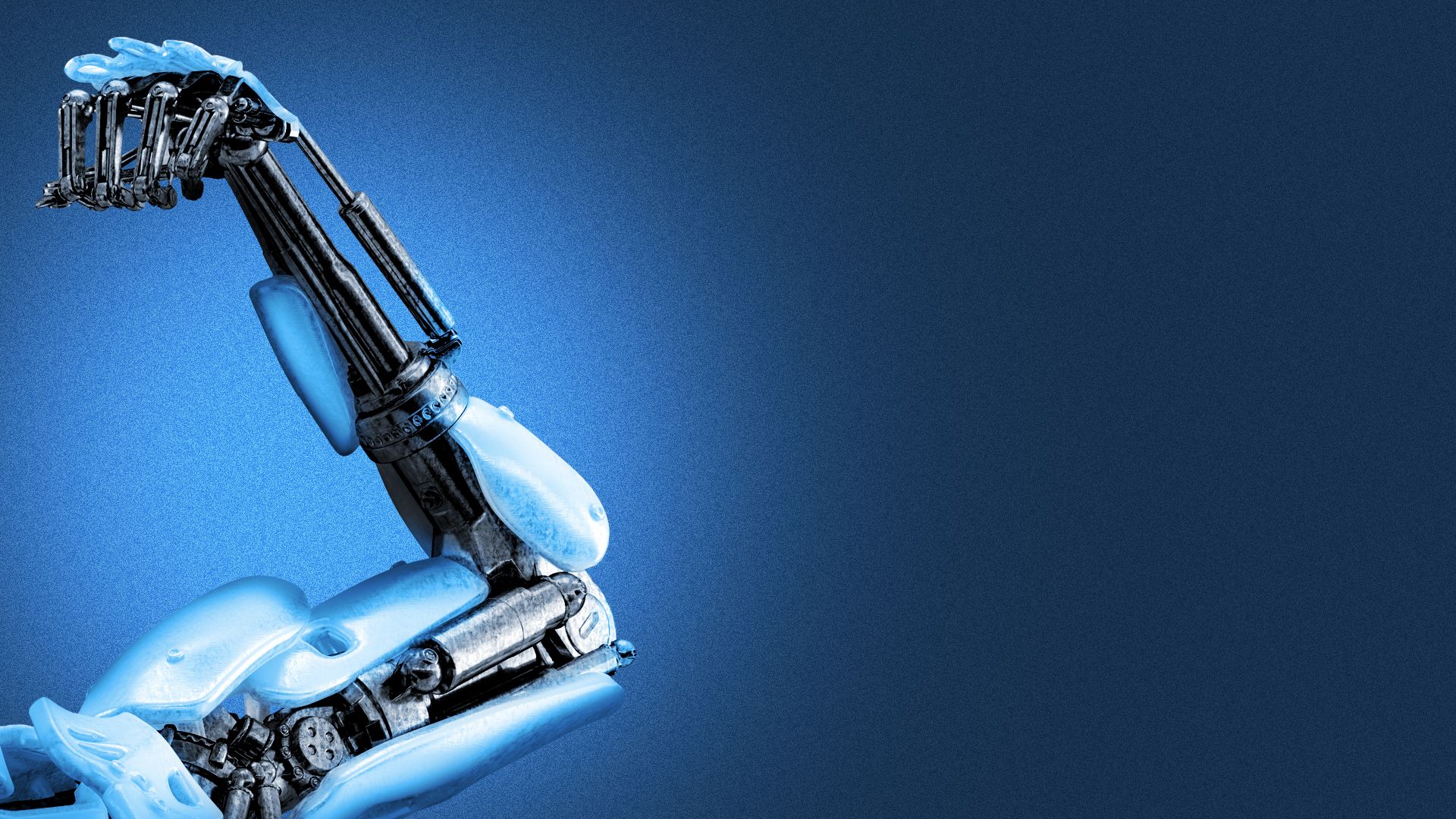 Illustration of a robot arm flexing
