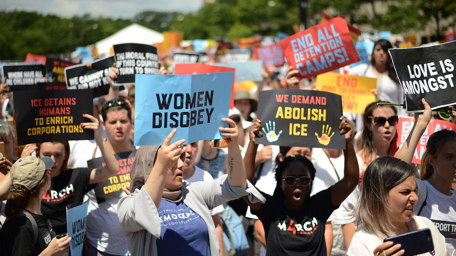 People at a protest