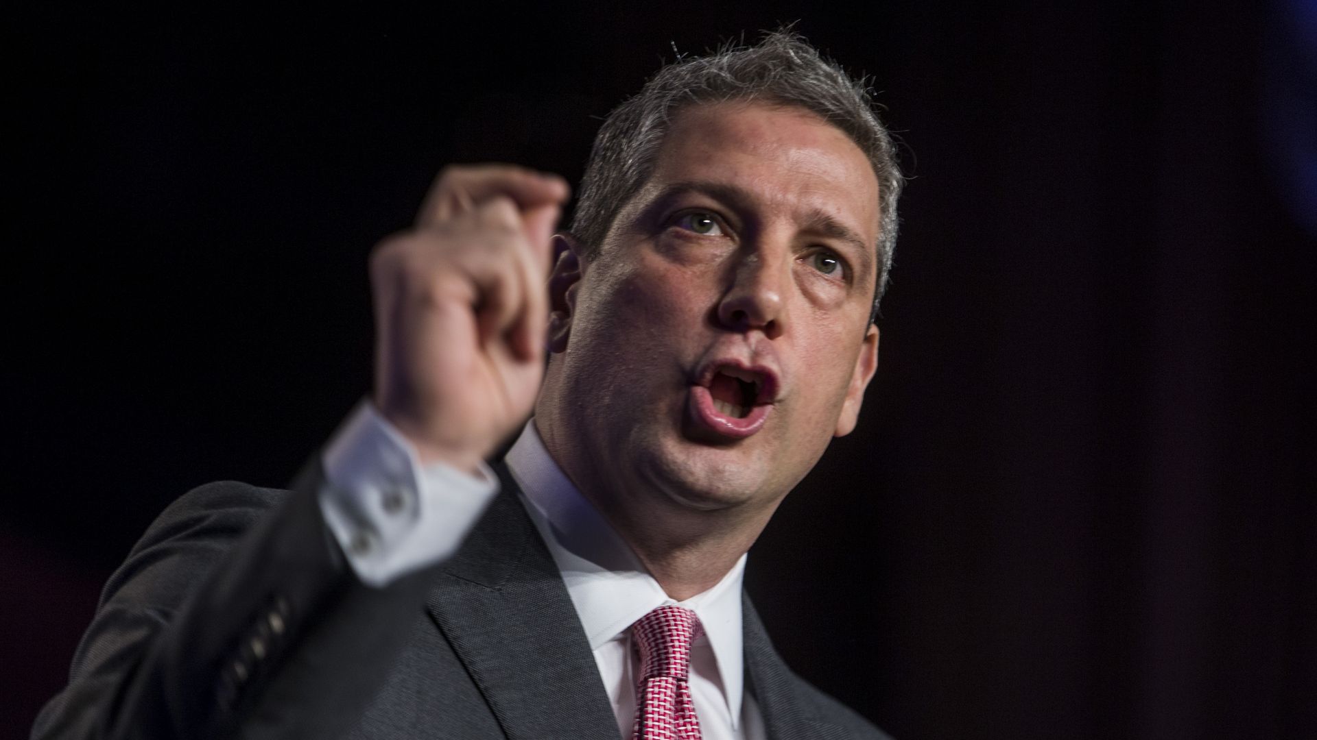  Rep. Tim Ryan (D-OH) speaks during the North American Building Trades Unions Conference at the Washington Hilton April 10, 2019 in Washington, DC. 