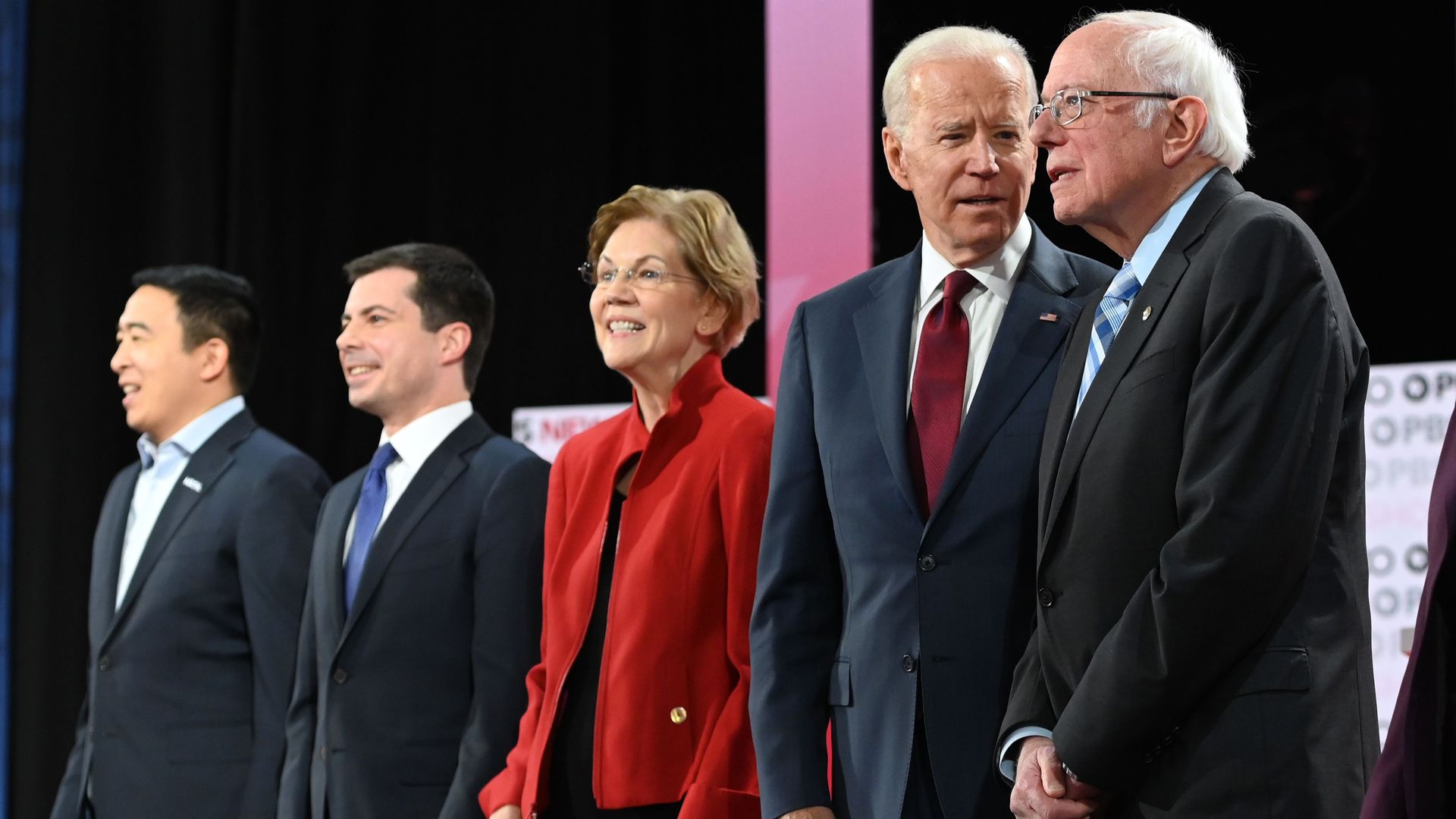 Democratic presidential candidates at the December debate