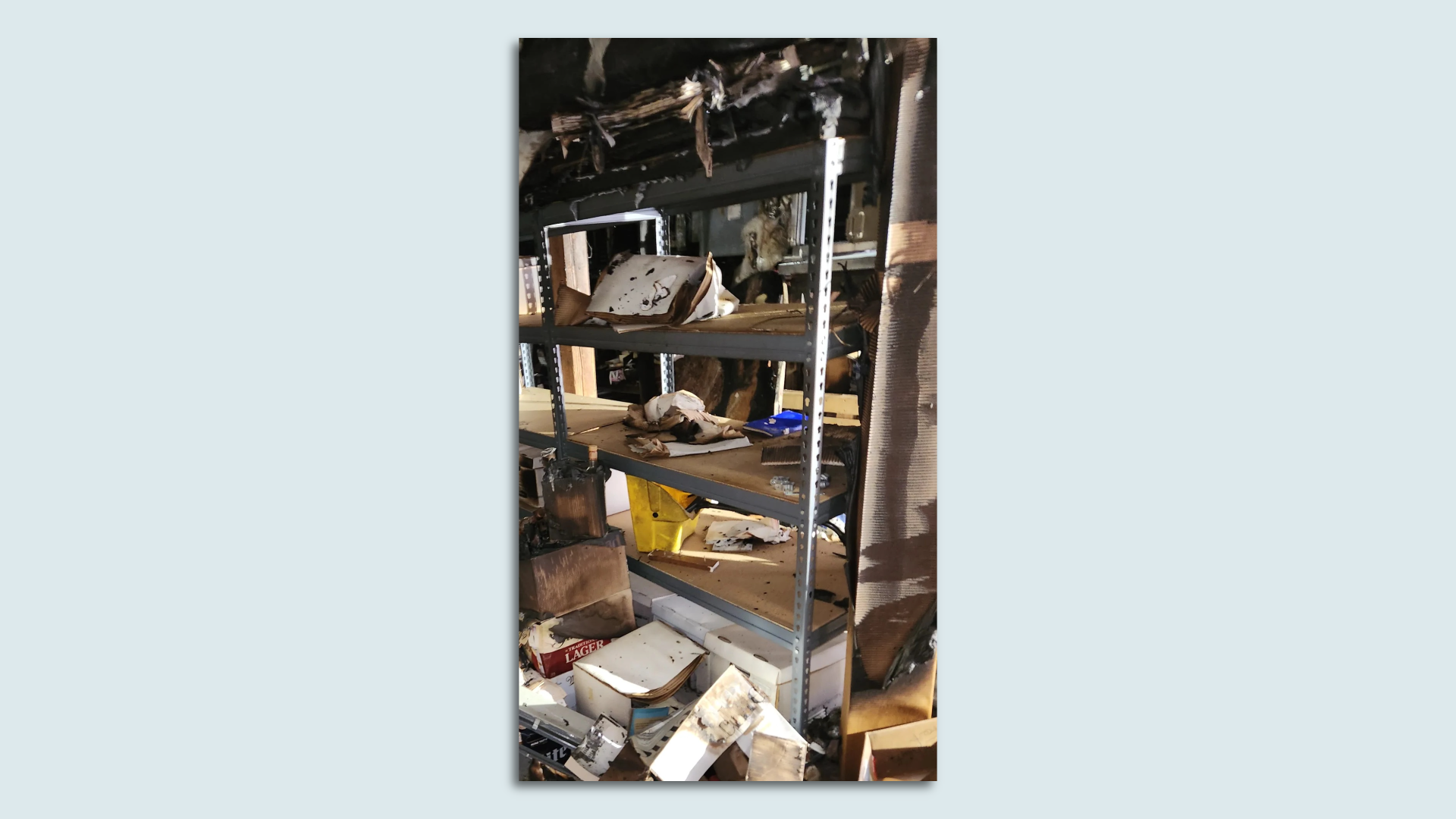 Significant fire damage seen inside Carpenters' Hall