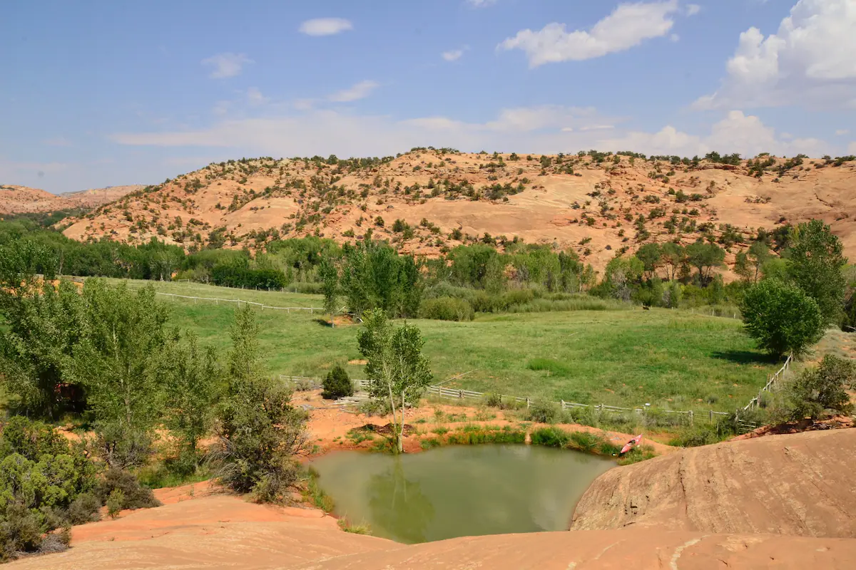 exterior swimming hole view