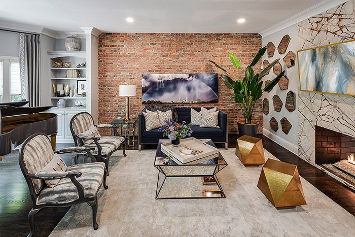 Finalist- Historic makeover living room fireplace