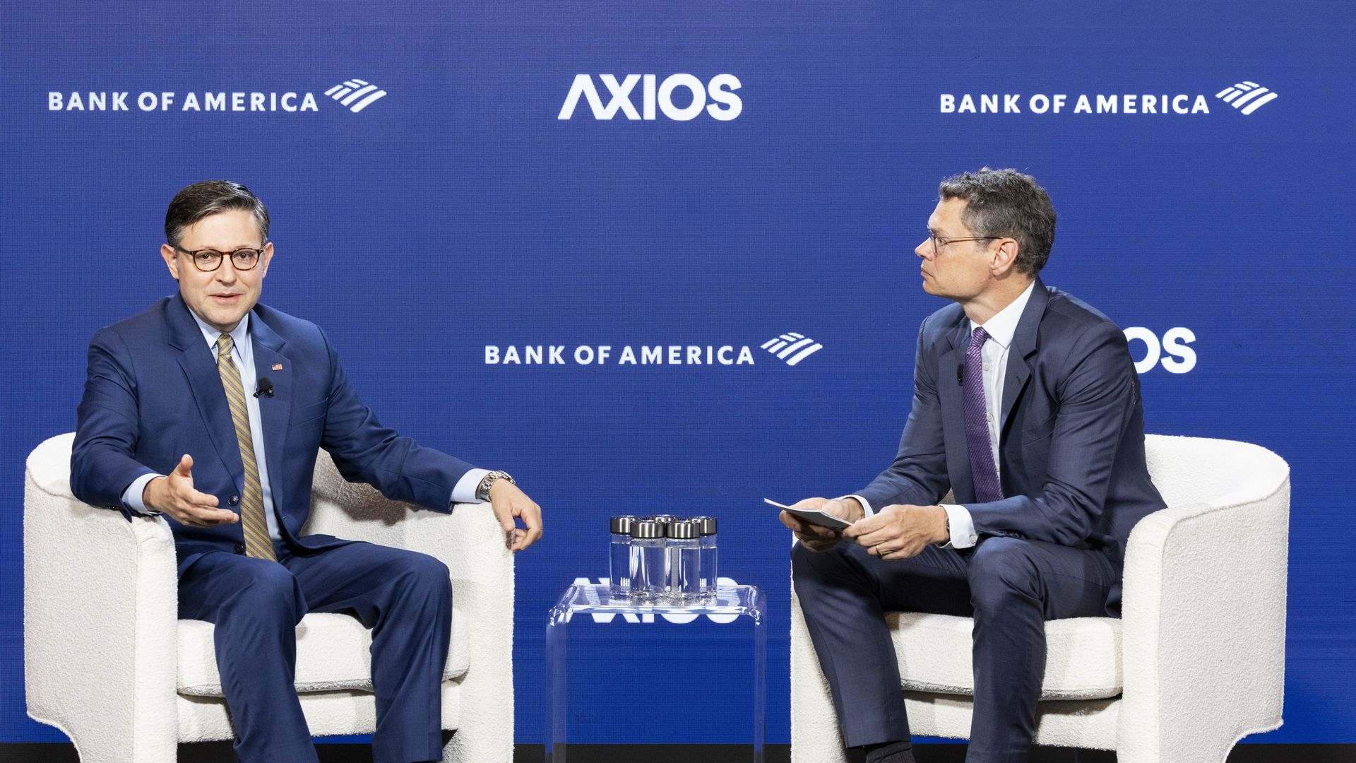Speaker Mike Johnson and Axios' Hans Nichols 