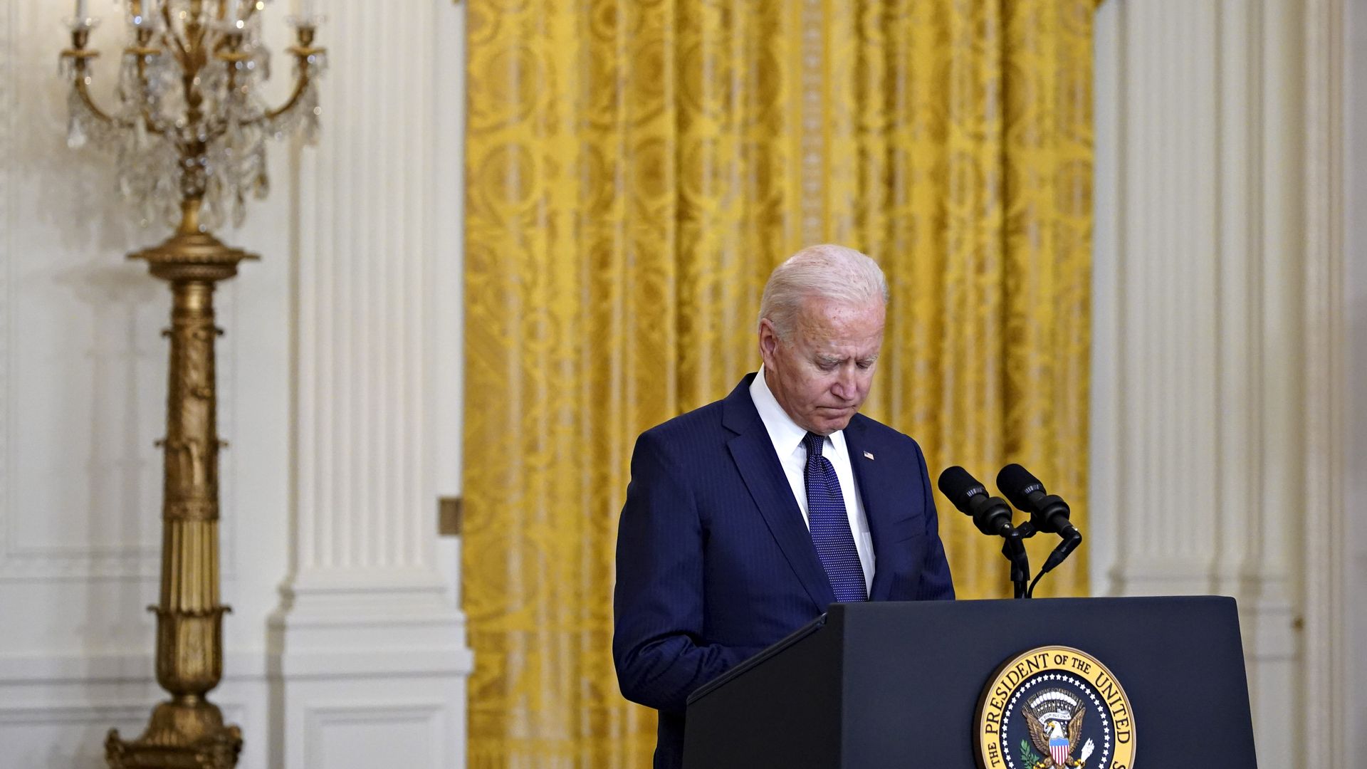 Picture of Joe Biden looking down