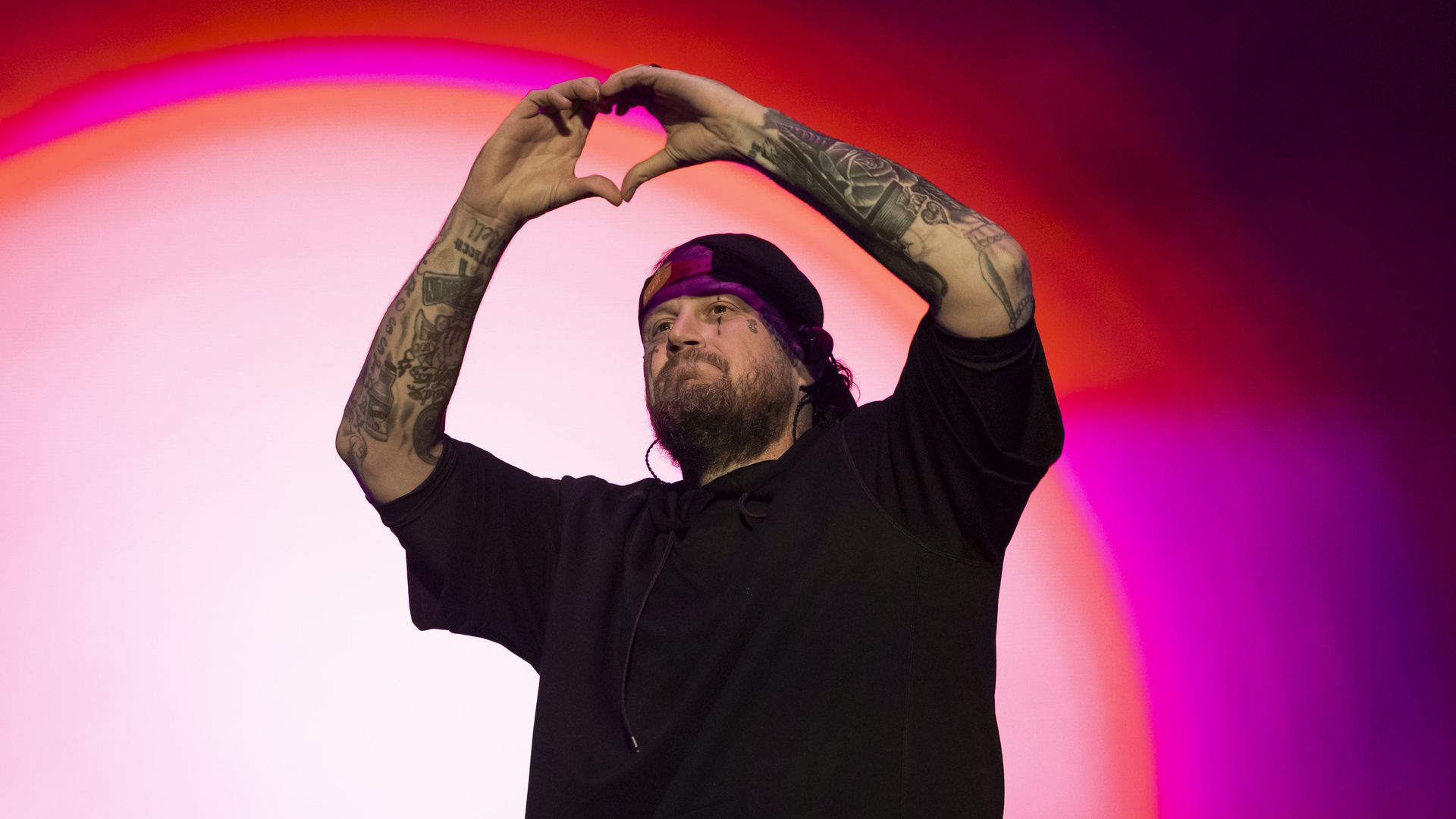 Jelly Roll performs on stage