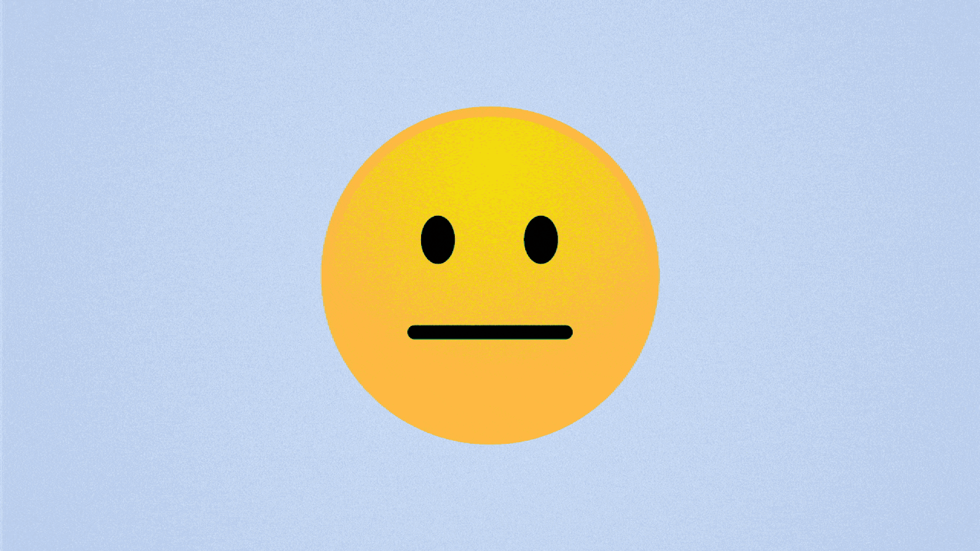 Illustration of a neutral emoji turning green and smiling.