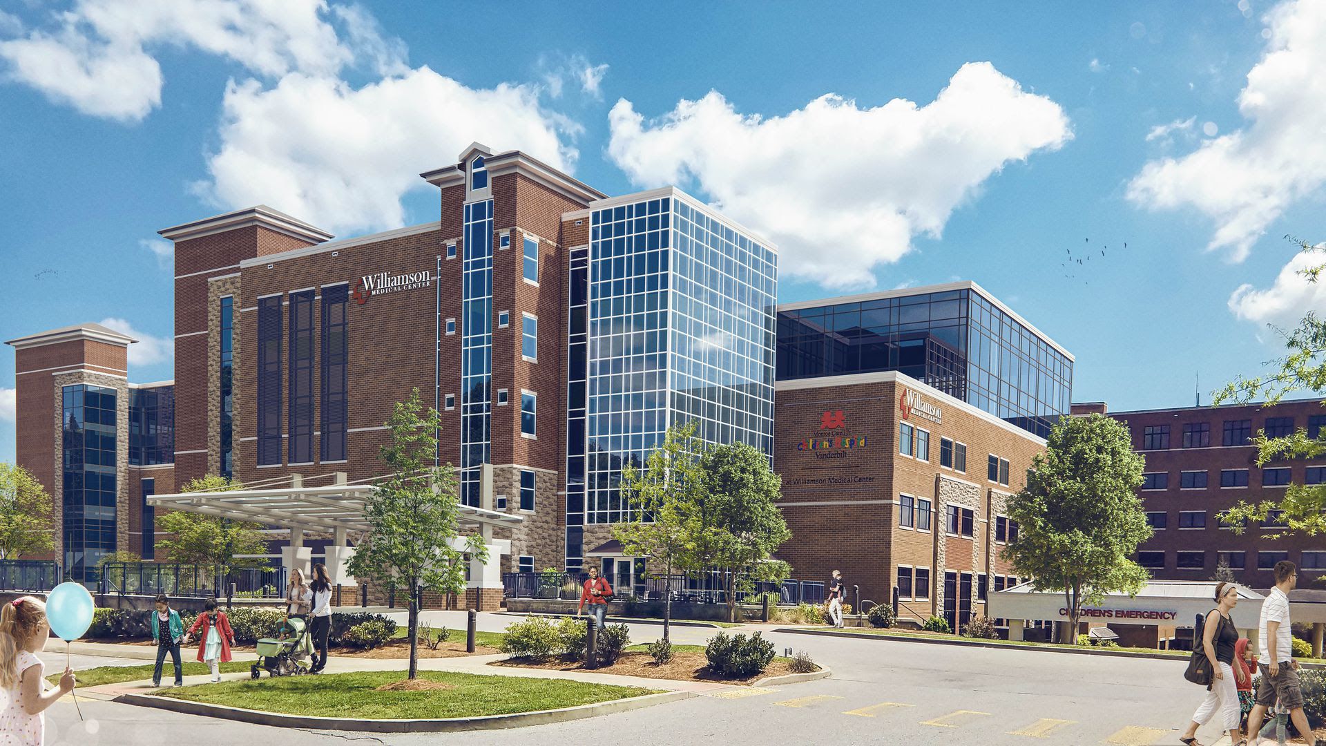 A rendering shows planned improvements to Williamson Medical Center. 