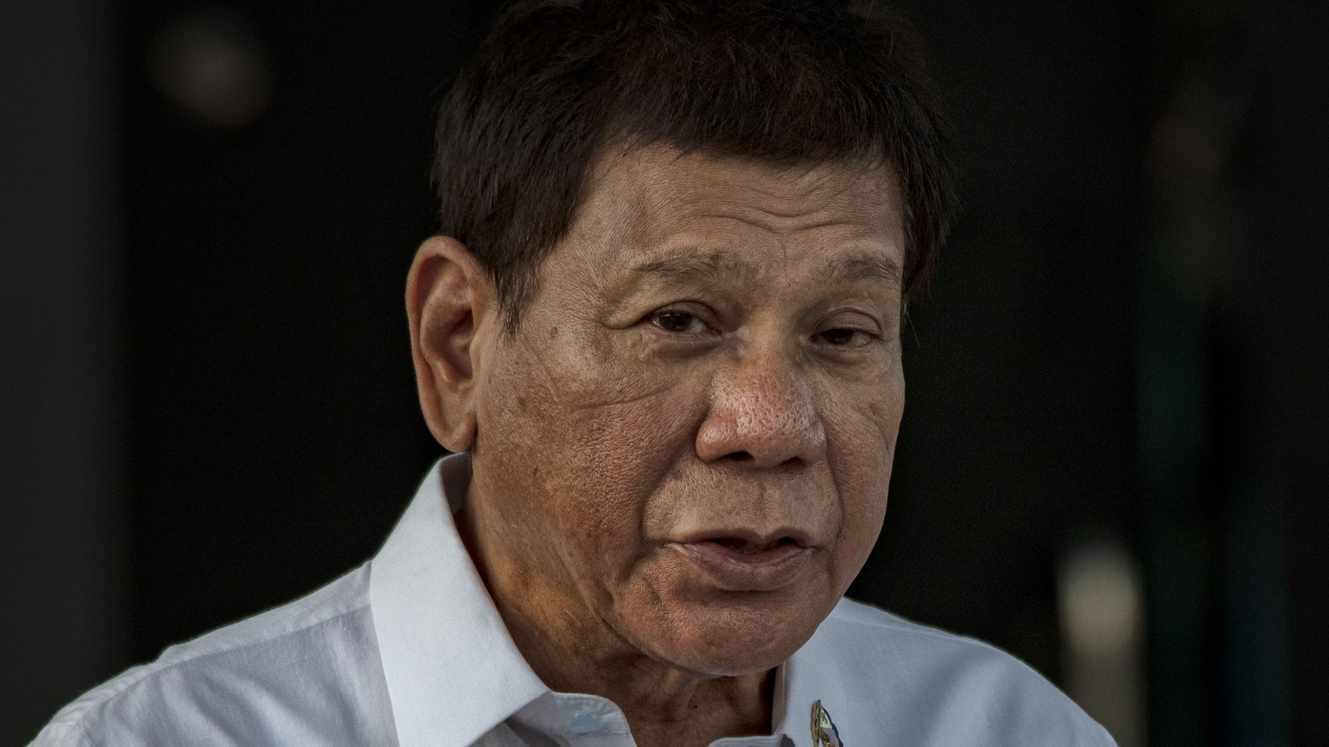 Philippine President Rodrigo Duterte speaking in Manila in February 2021.