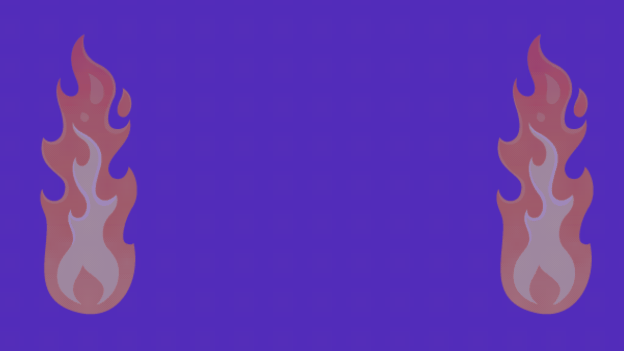 Animated illustration of two flames merging into one.