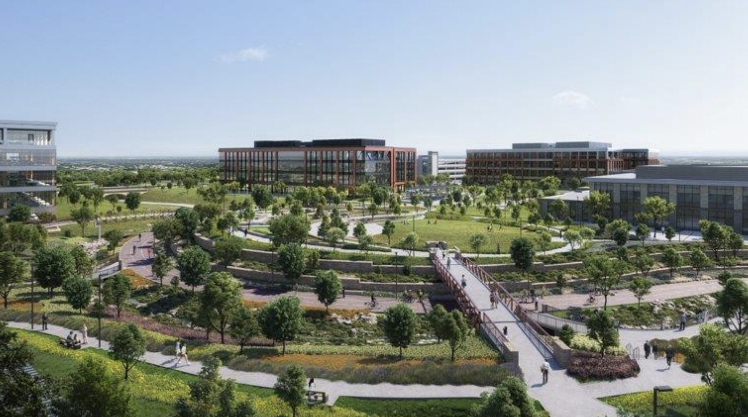 A rendering of Walmart's new campus.