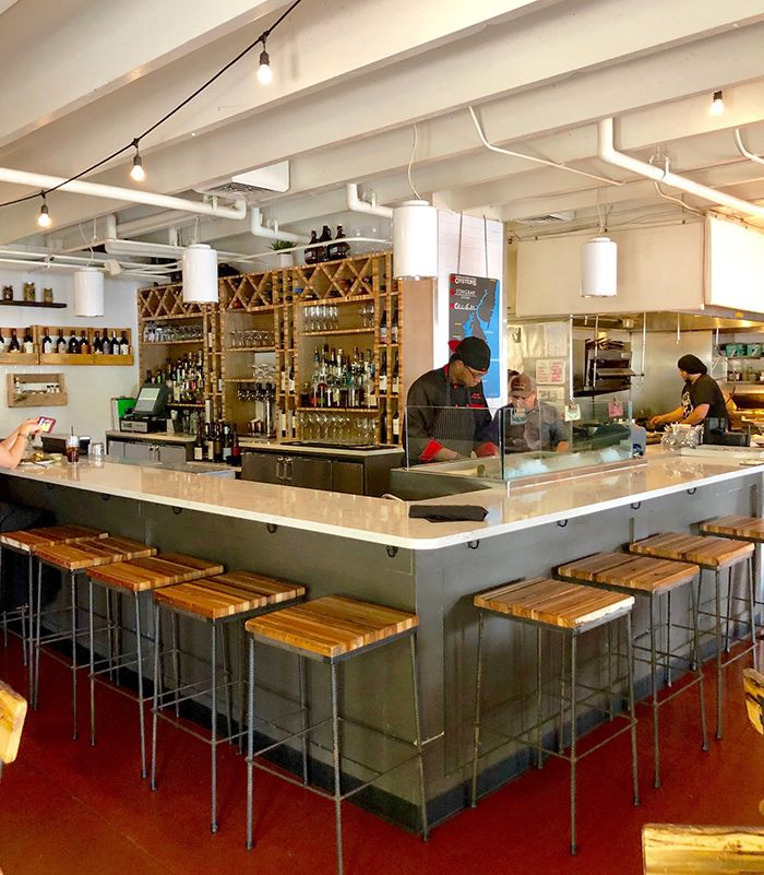 bar at rocksalt top seafood restaurant charlotte