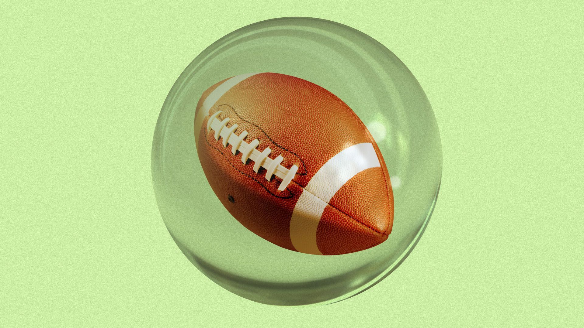 Illustration of football in a bubble