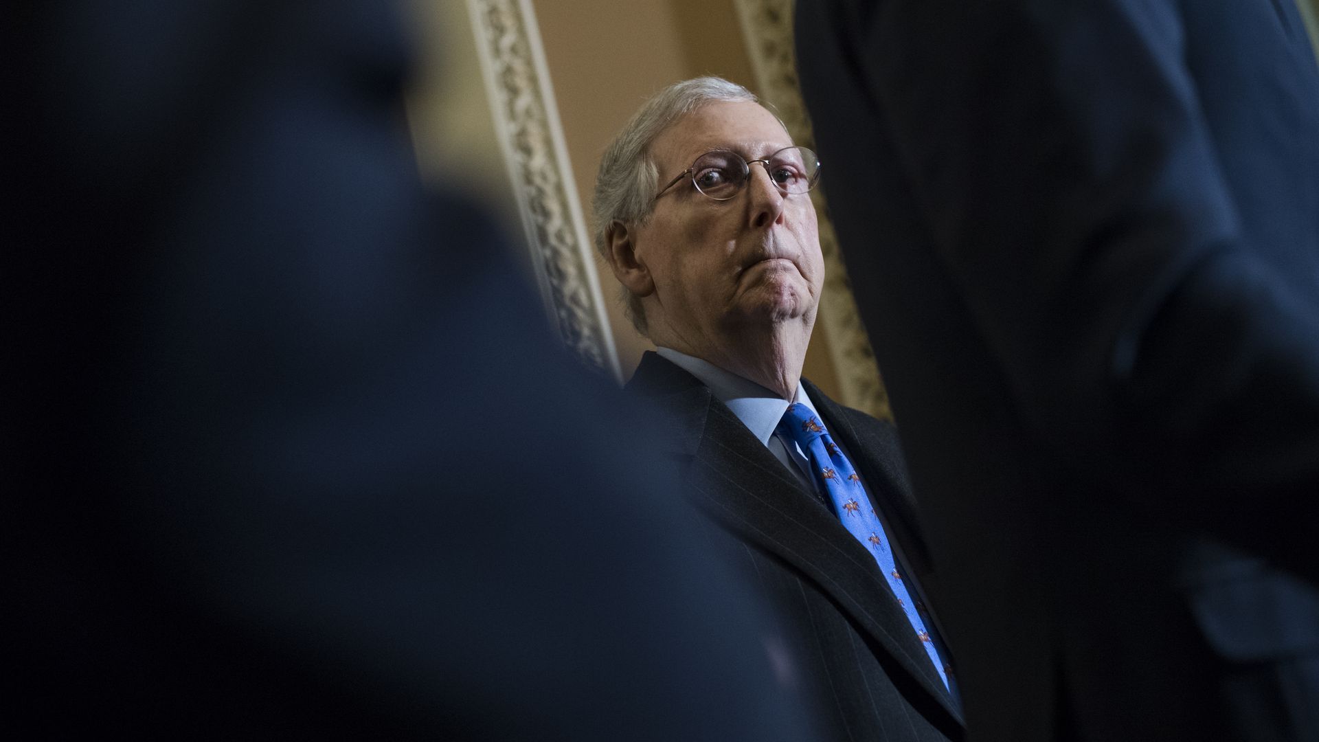 Mitch McConnell look menacing 