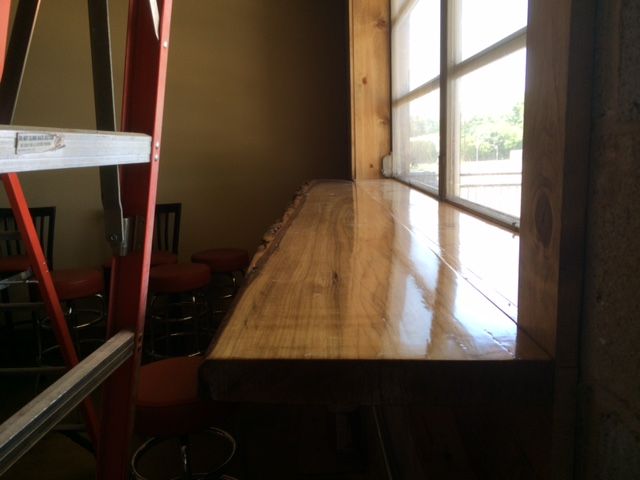 garage window red clay ciderworks