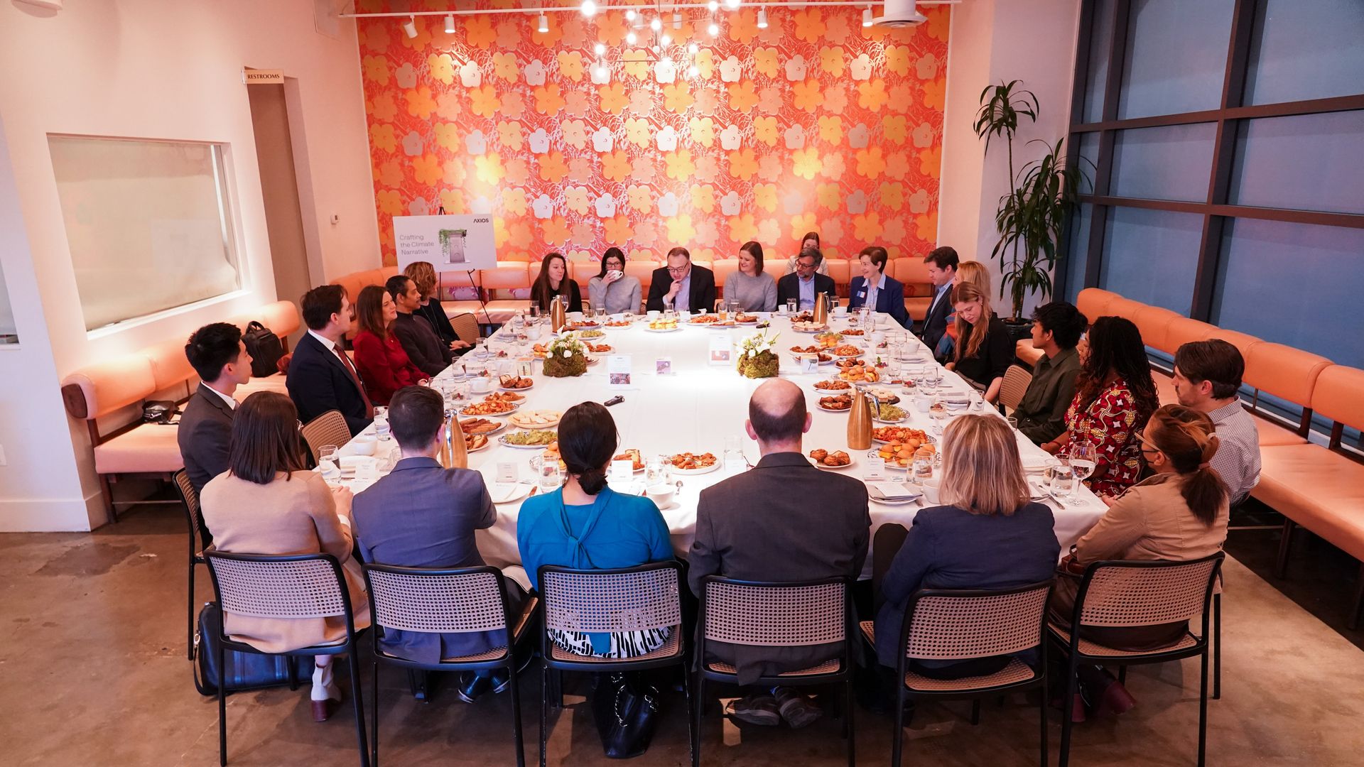 Attendees enjoyed breakfast during the discussion.