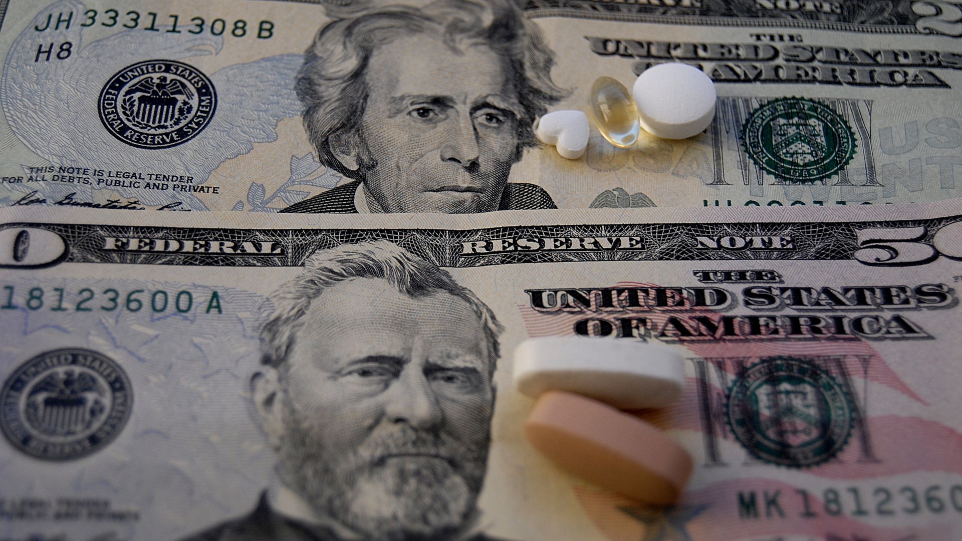 U.S. paper currency and medicine