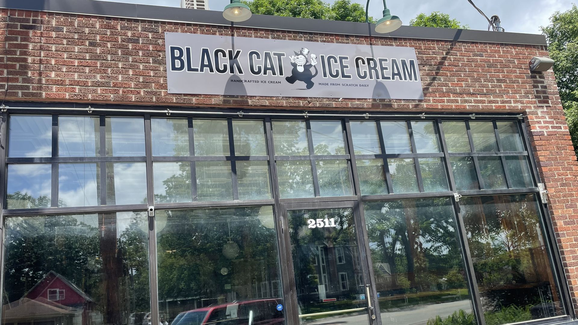 The storefront of Black Cat Ice Cream