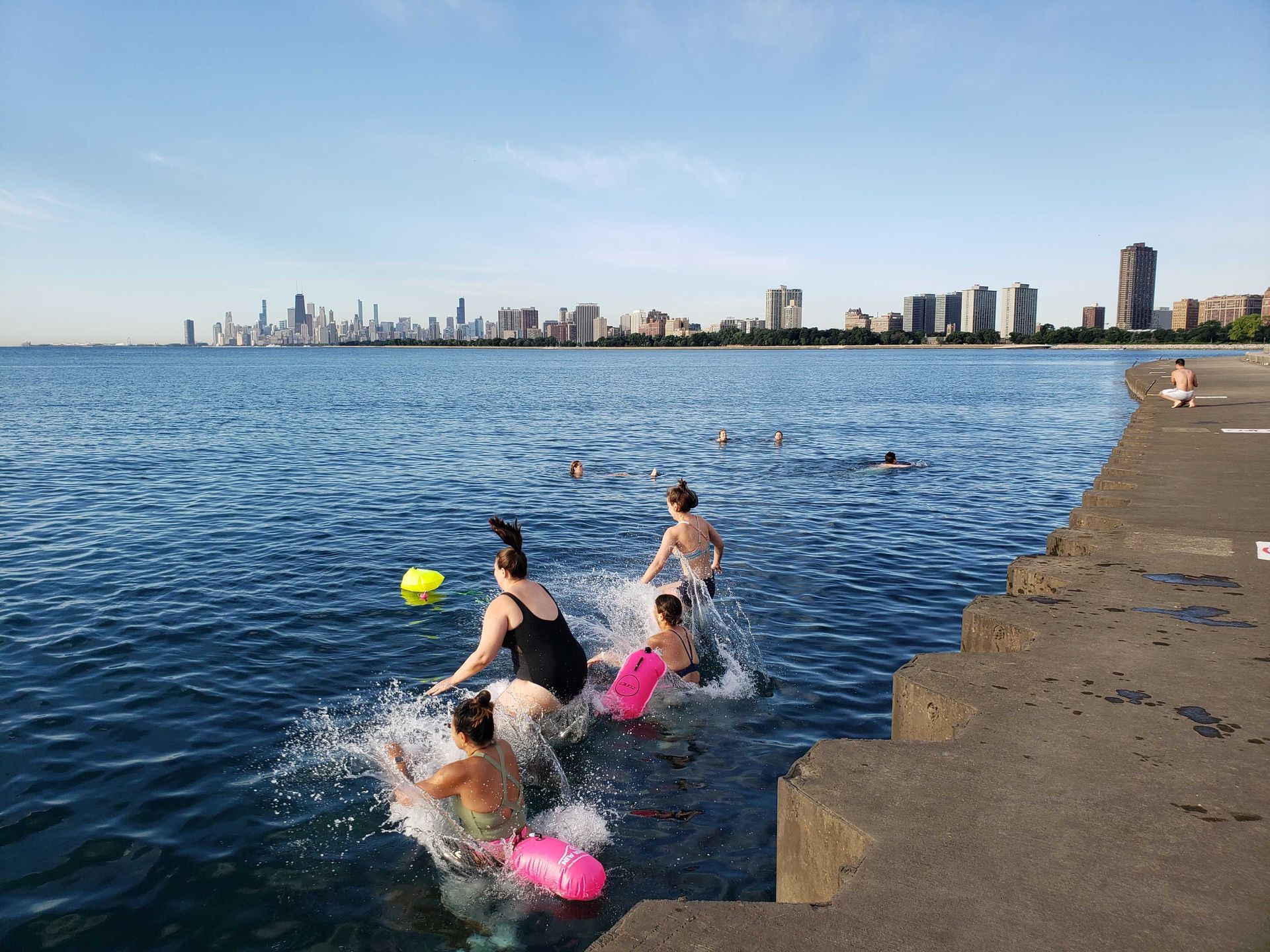 Everyone's welcome at Chicago's Friday Morning Swim Club - Axios Chicago